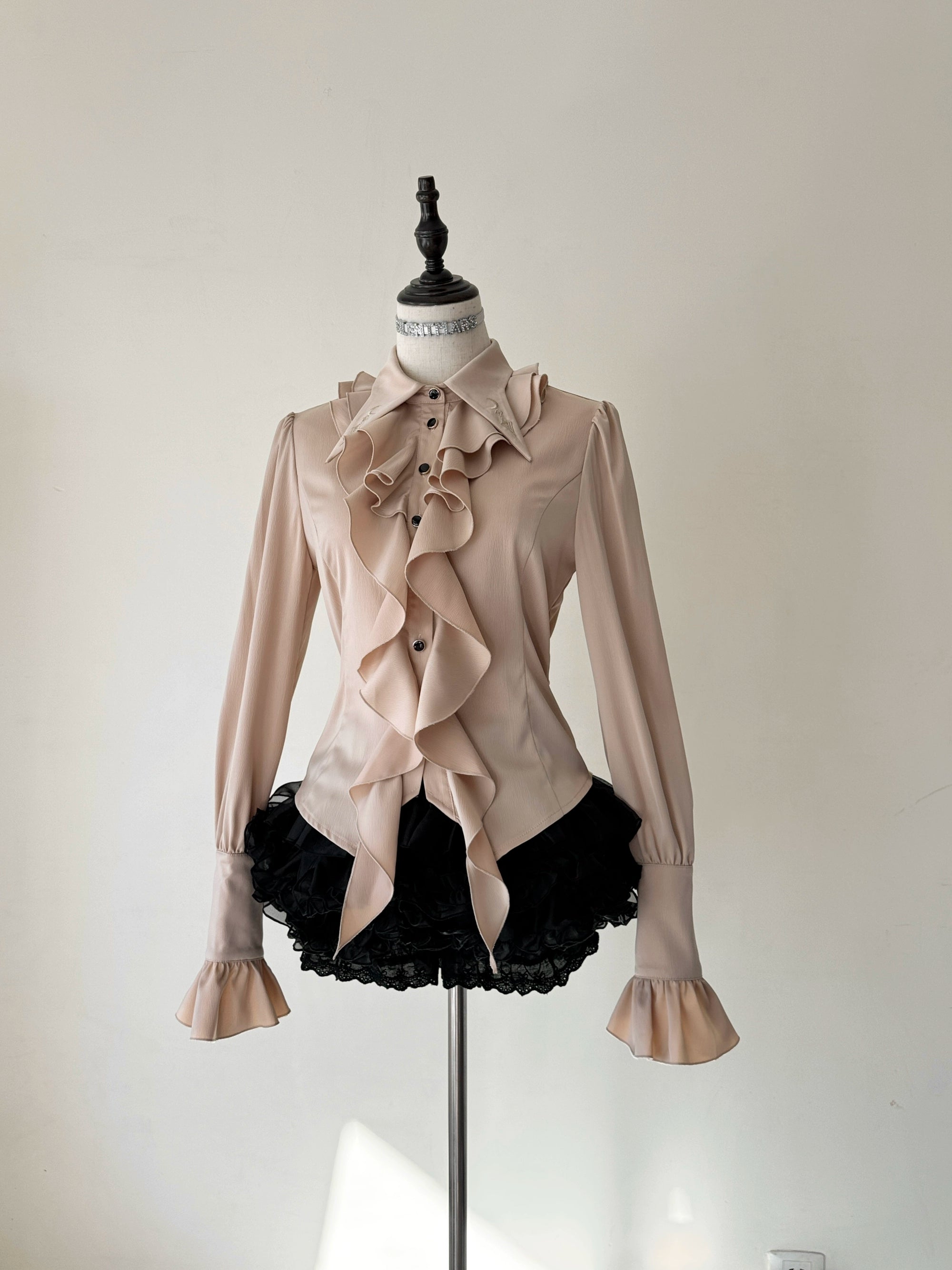 SilentMars~Fallen Moon Rule~Military Lolita Shirt Set Retro Knight Style Blouse (2XL L M S XL) 41196:687474
