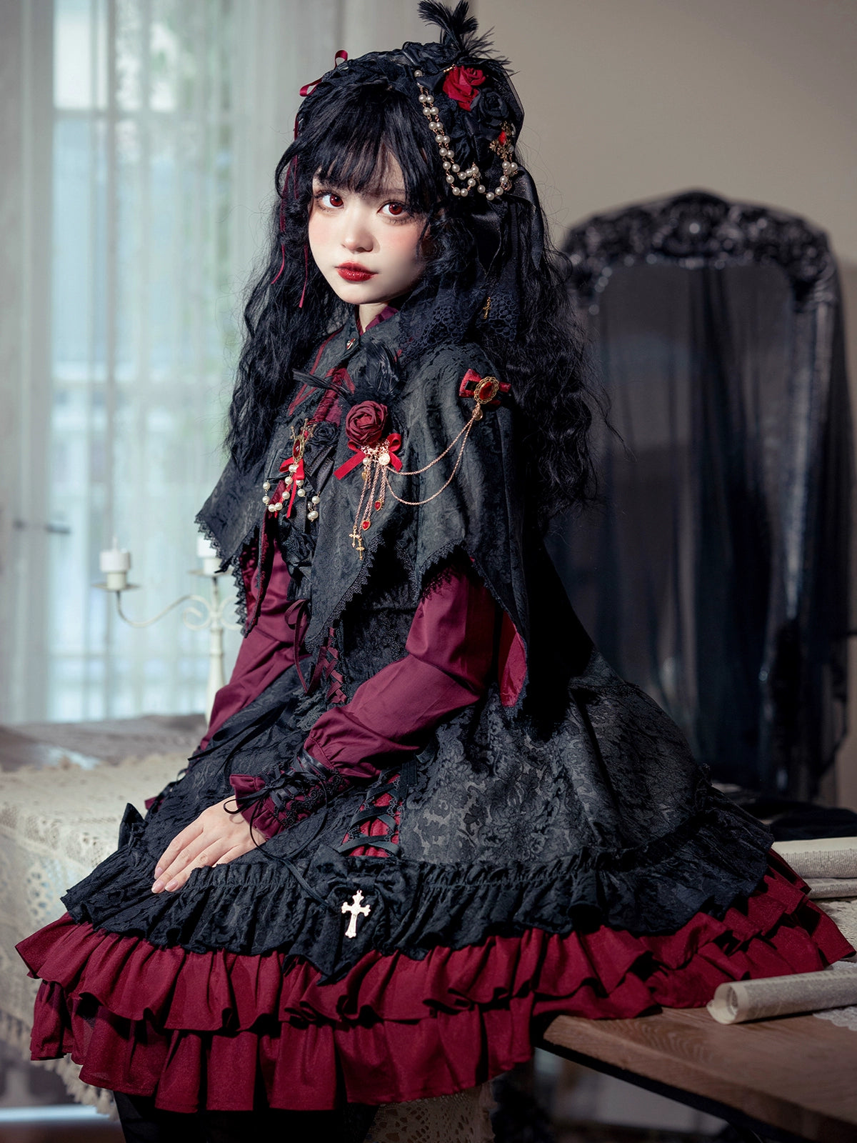 Luna Planetarium - Evil Fang - Gothic Lolita JSK Suit Ouji Lolita Shorts Suit