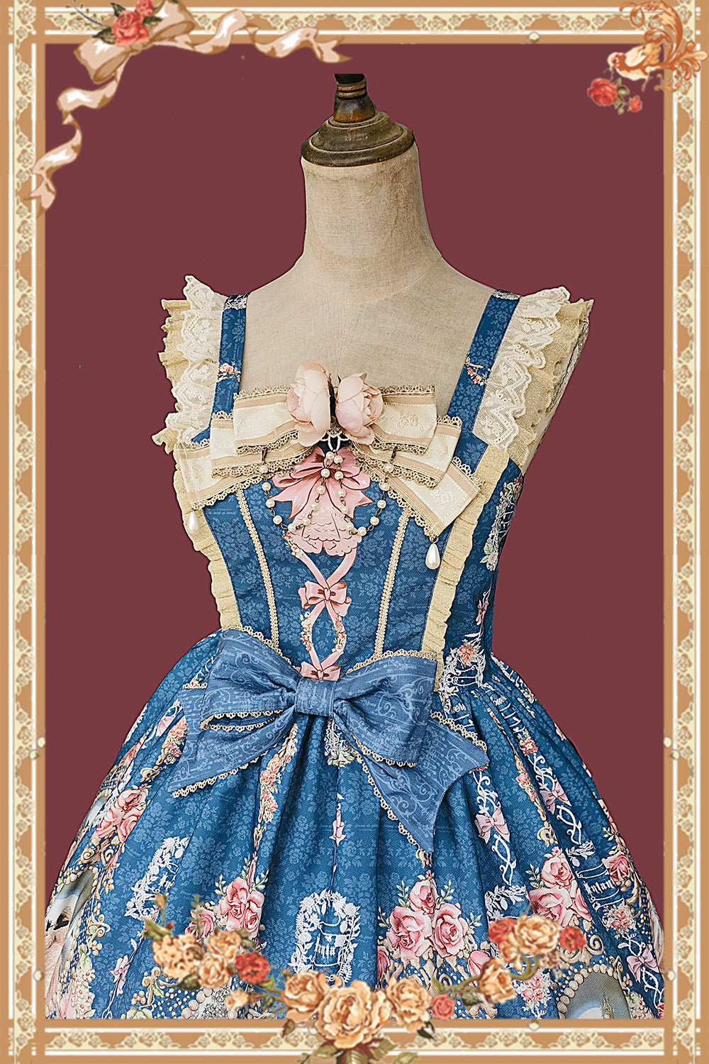 Infanta - Fairytale Town Prom - Printed Tea Party Classic Lolita JSK Suit 42794:754291