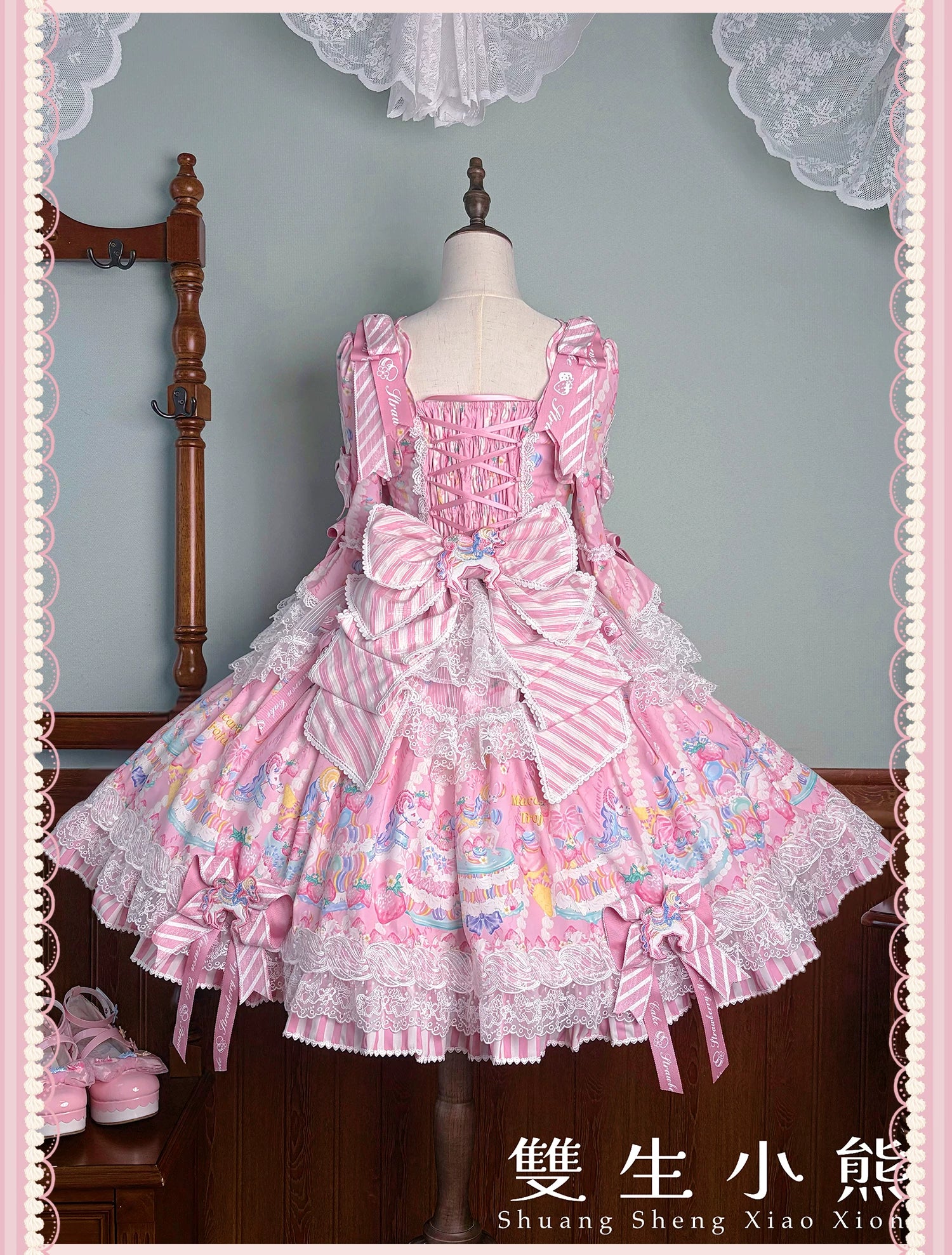 Macaron - Printed Sweet Lolita OP Dress, Old School Lolita JSK Available 45078:833899