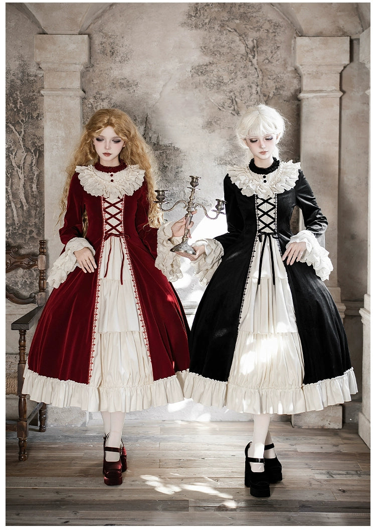 The Nutcracker - Winter Classic Lolita OP Dress, Front Opening 44385:806418