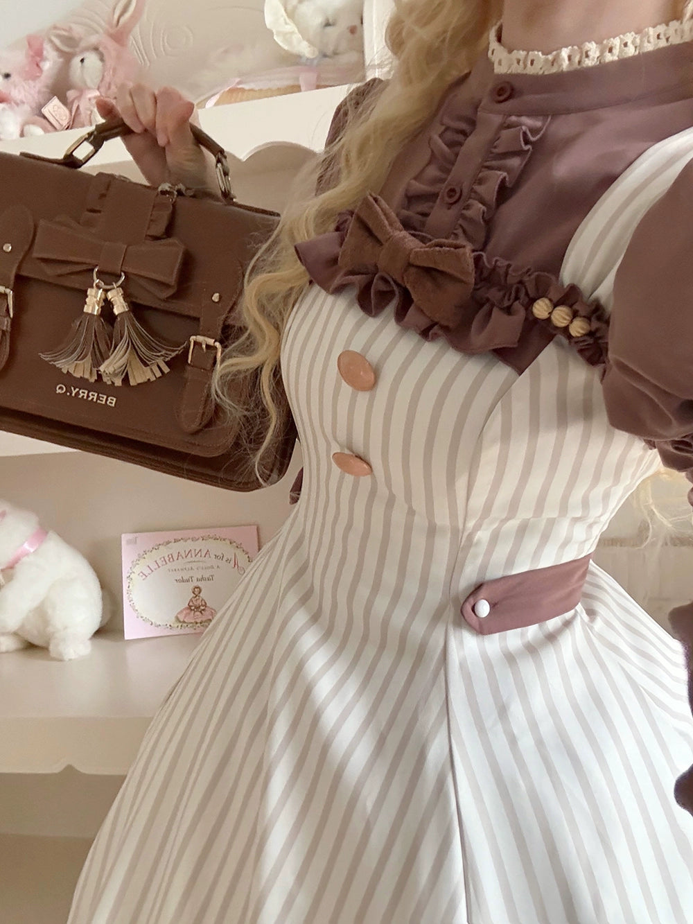 Miss Point - Classic Lolita JSK Customized Stripe Lolita Dress 40842:681026