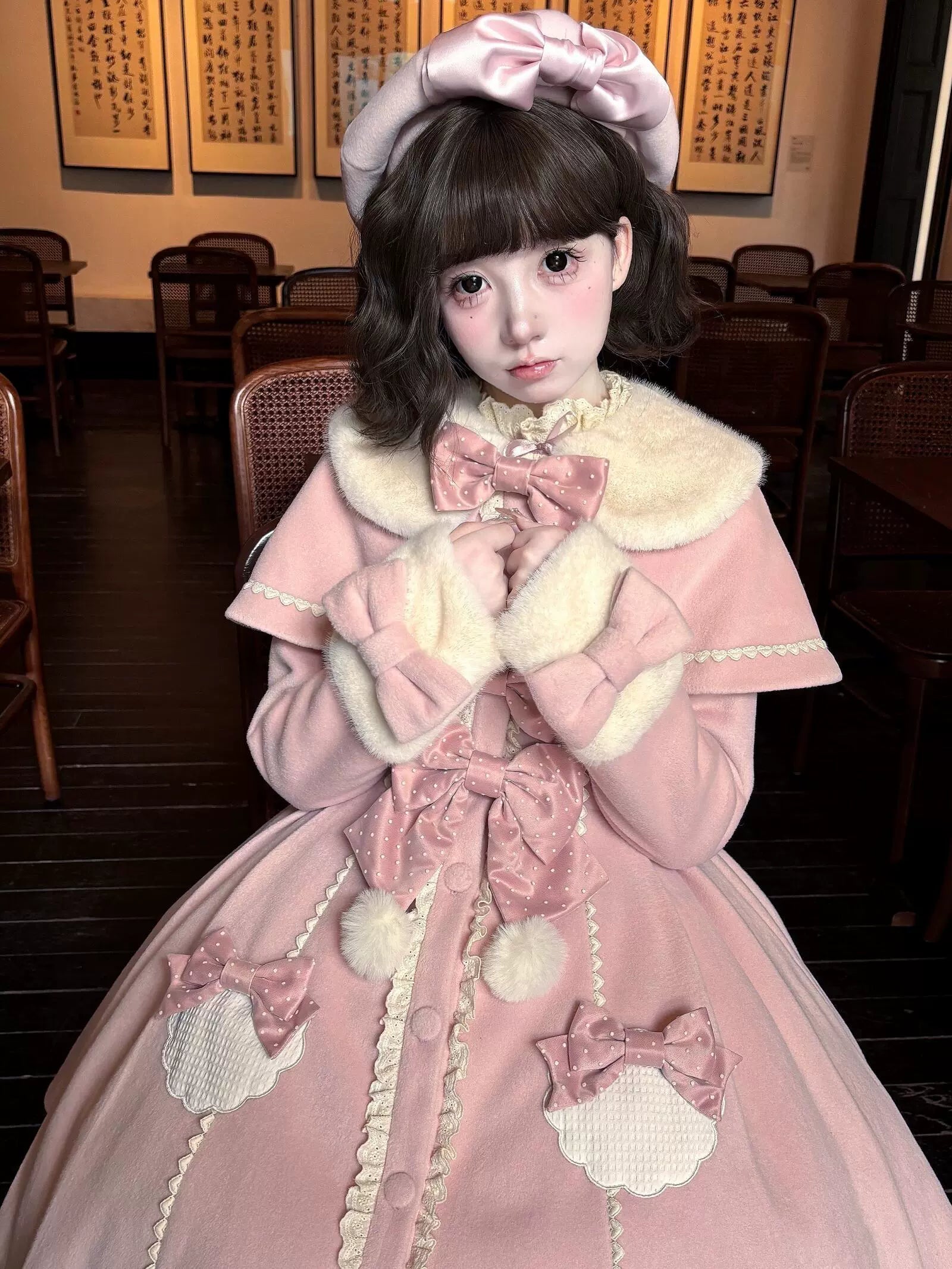 Sakurahime - Sweet Cookie - Sweet Lolita Coat Detachable Cape Pastel Outwear
