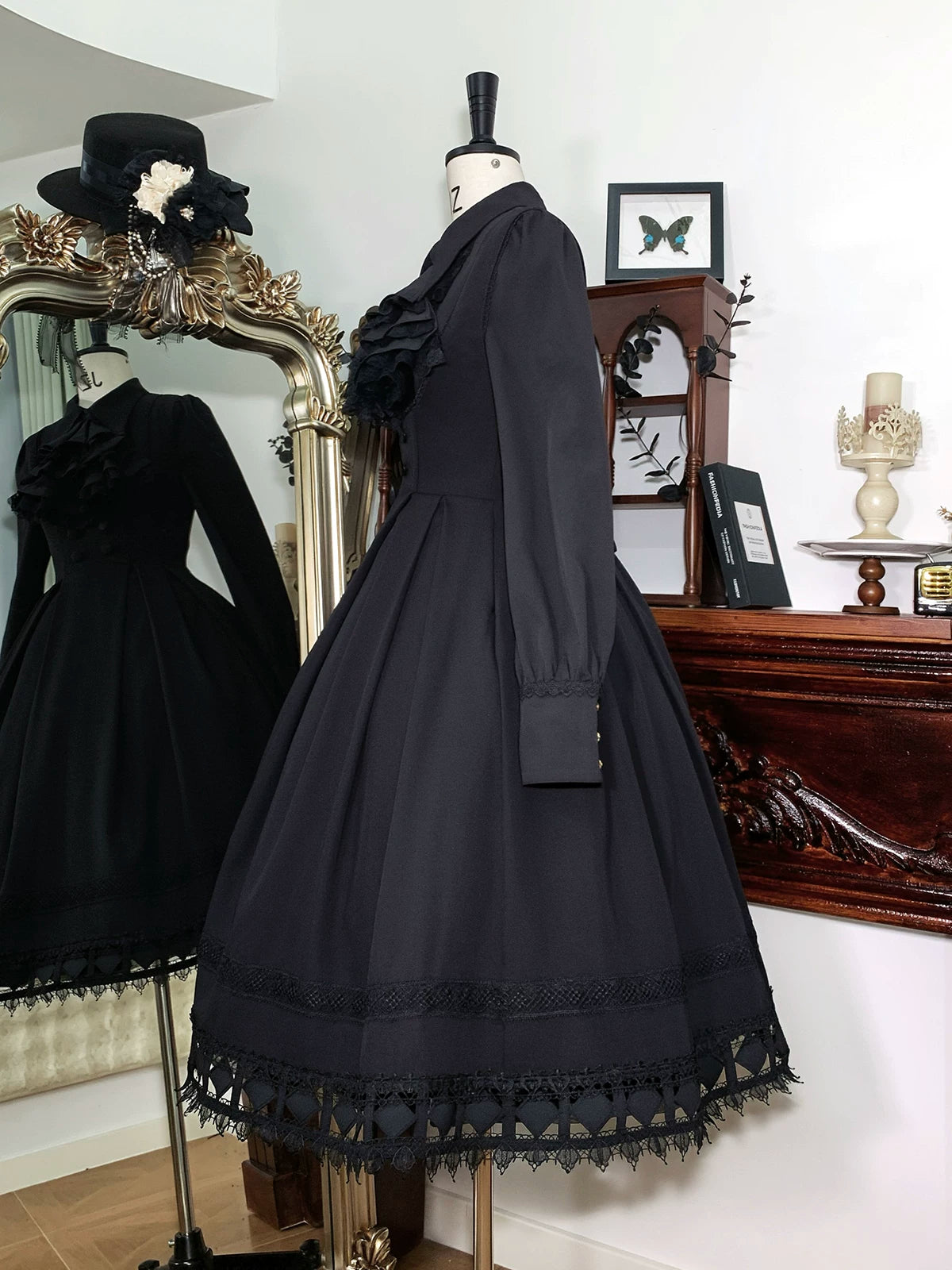 Serenade - Bust-Supporting Elegant Lolita JSK Dress, Three Length Styles 44419:807365