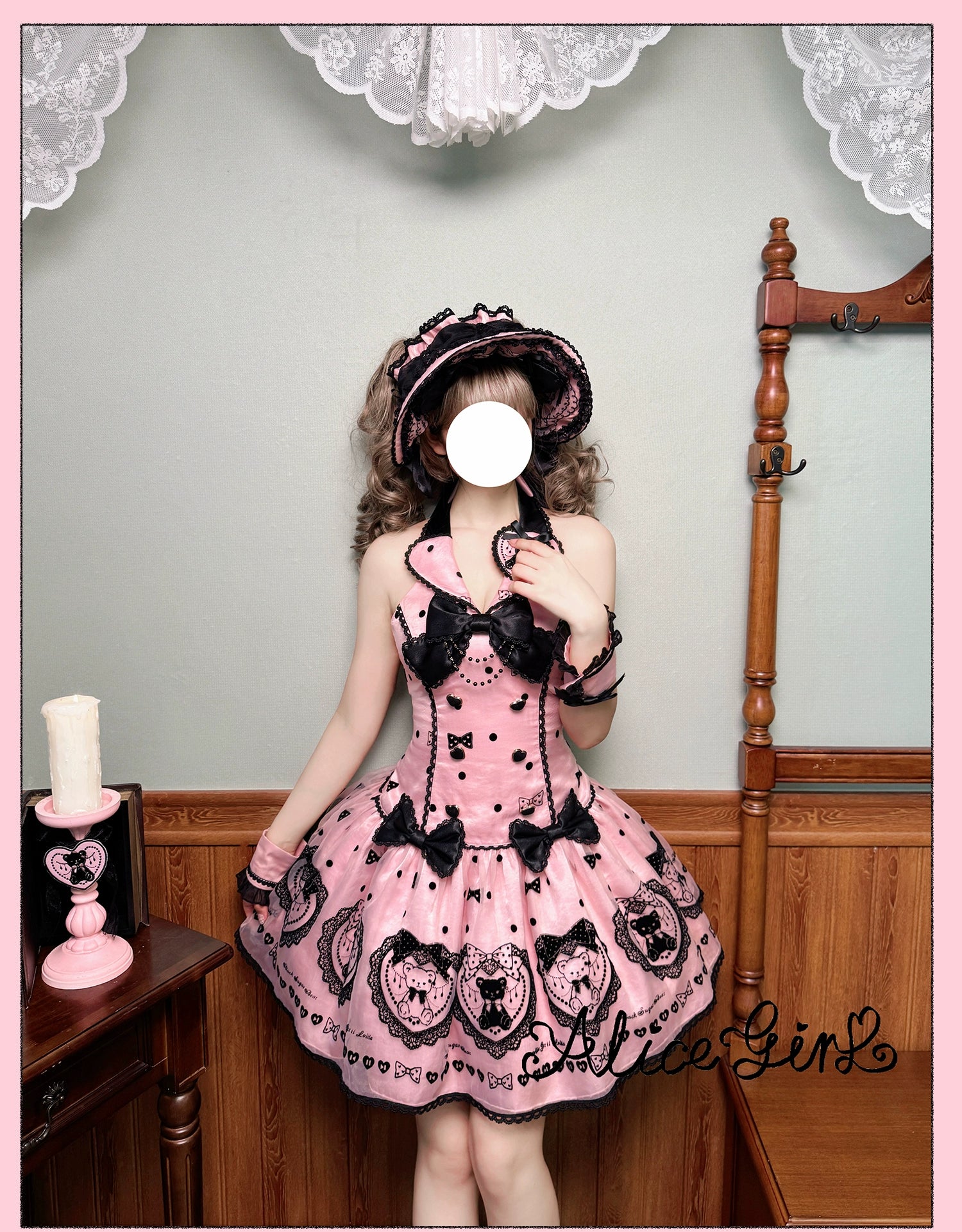 Alice Girl - Brown Sugar Bear - Printed Sweet Lolita Dress, Multiple Styles 43697:783242