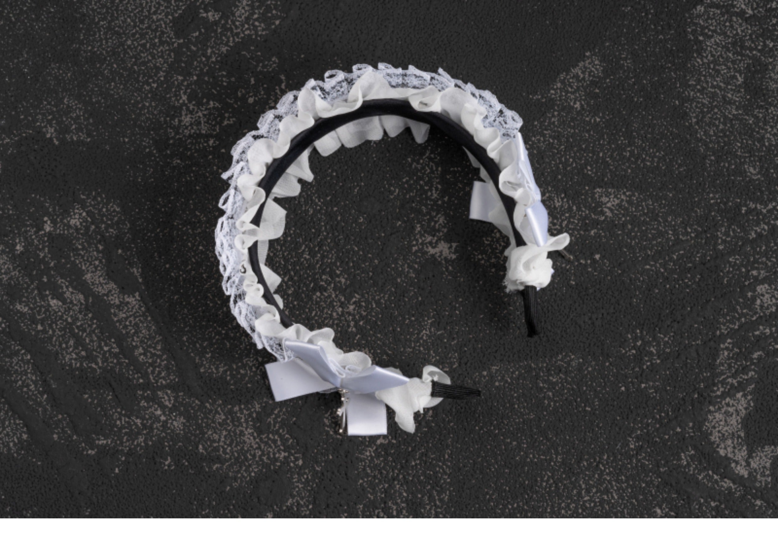 Strange Sugar - Gothic Lolita White Ruffle Hairband