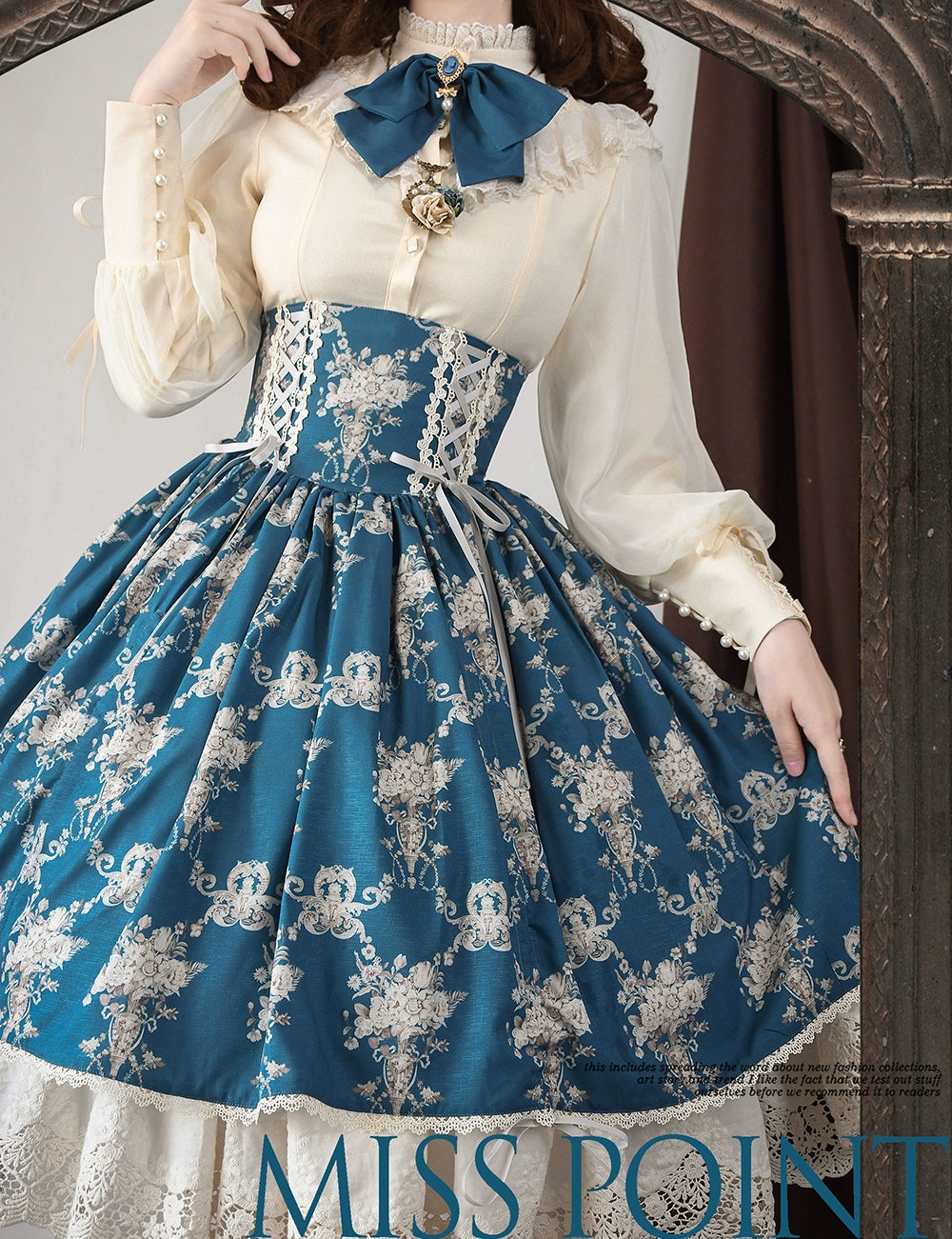 (BFM)Miss Point~Customized Vintage Lolita Skirt Elegant Pullover Fishbone SK 31464:363090