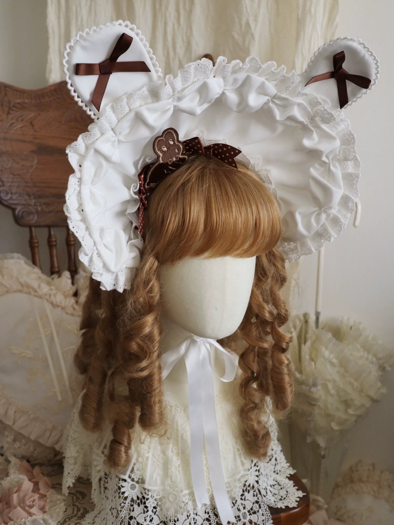 Bunny Gingerbread House - Kawaii Lolita Printed OP Dress with Bows (2XL L M S XL) 45275:843180