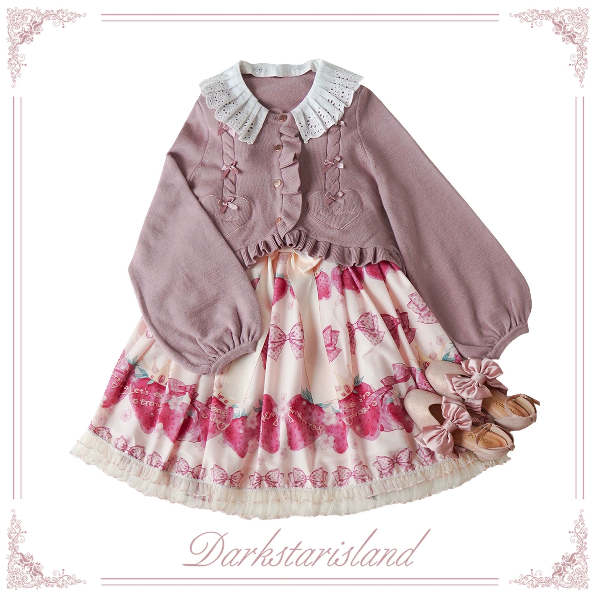 (BFM)Dark Star Island~Sugar Frost~Sweet Lolita Cardigan Knit Embroidered Sweater 34274:449340