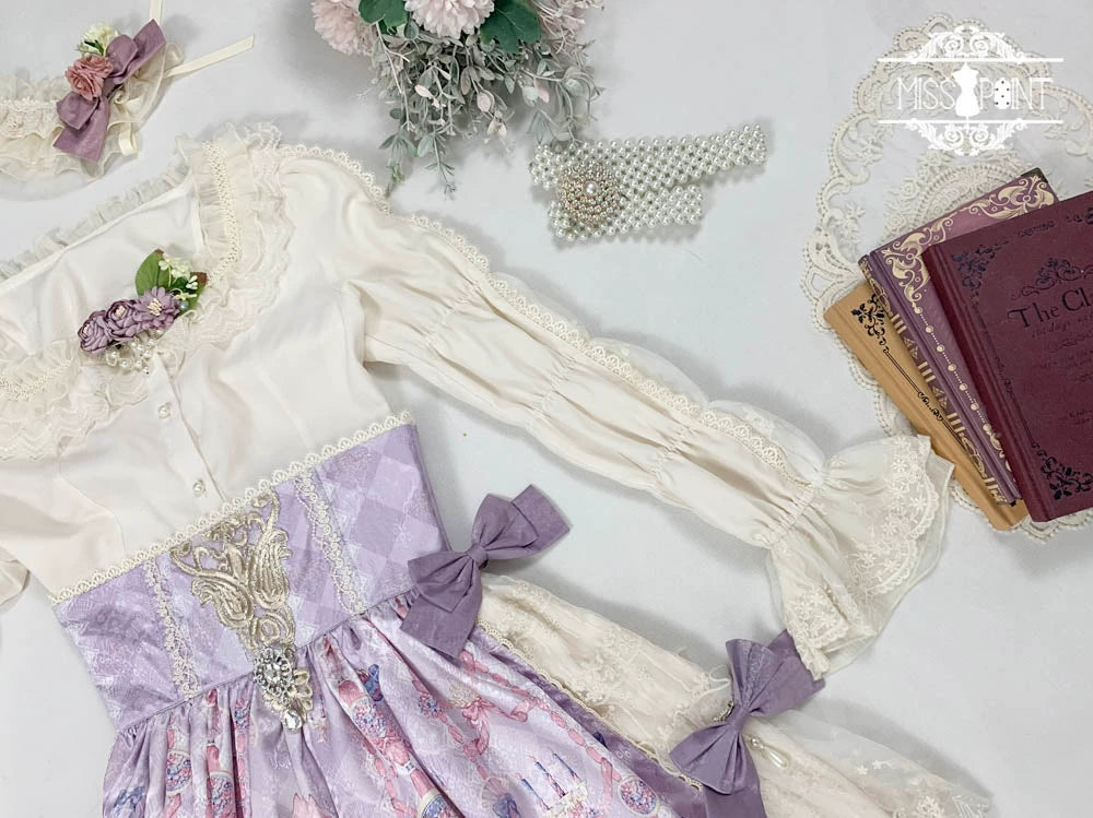 Miss Point - Elizabeth Meow - Classic Lolita Blouse Lotus Root Sleeve Lolita Shirt