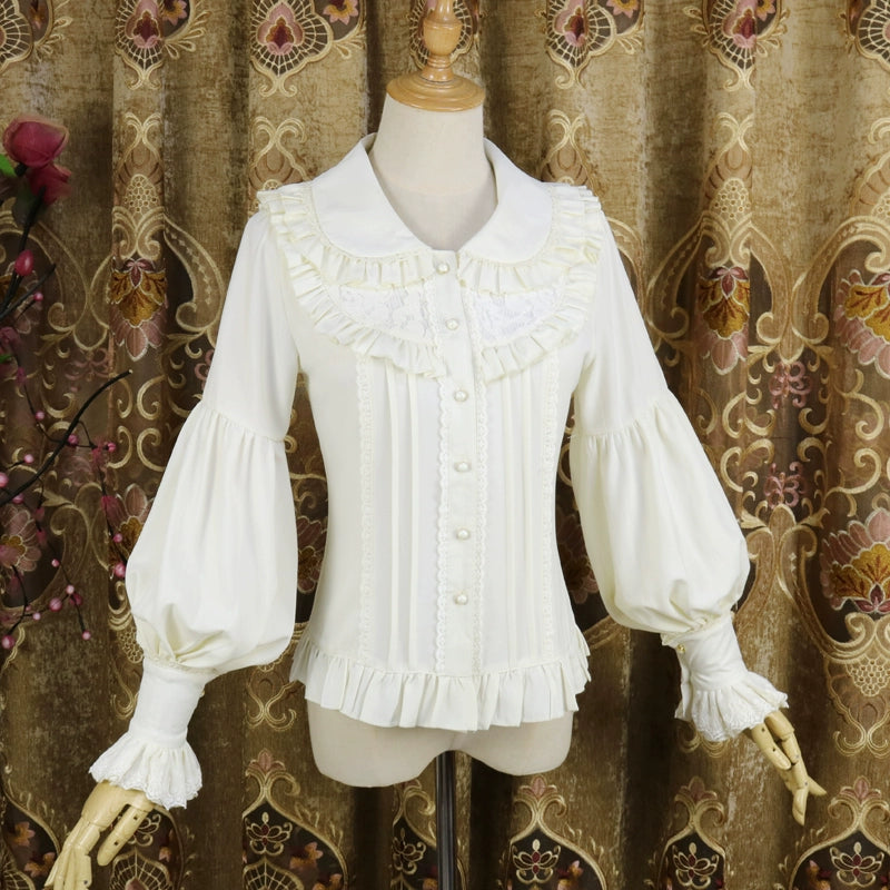 Princess Tailor Lolita - Classic Lolita Peter Pan Collar Blouse S apricot