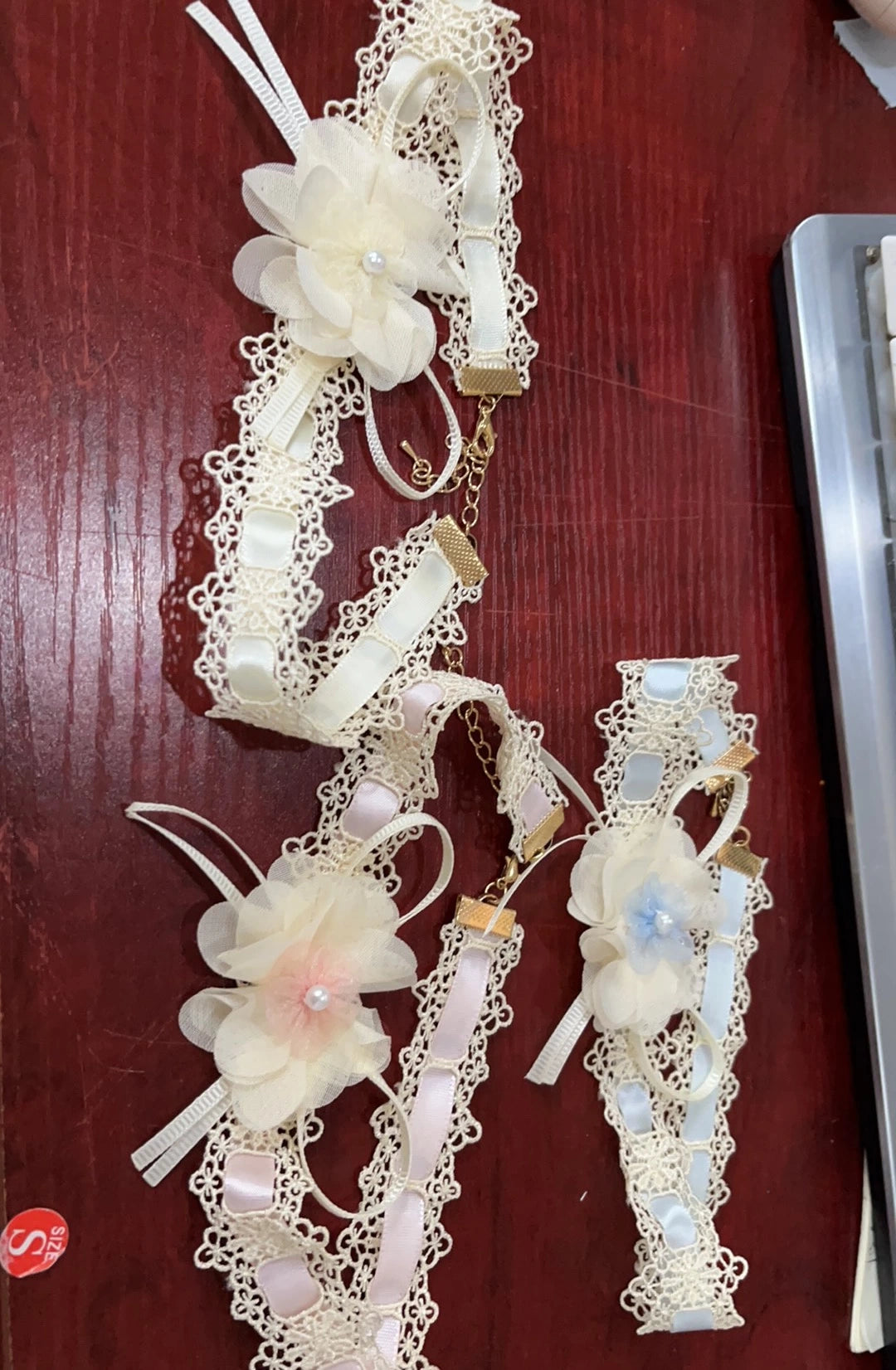 ZhiJinYuan - Fleeting Dreams - Ballet Style Sweet Lolita Mini JSK with Choker A pink choker only S