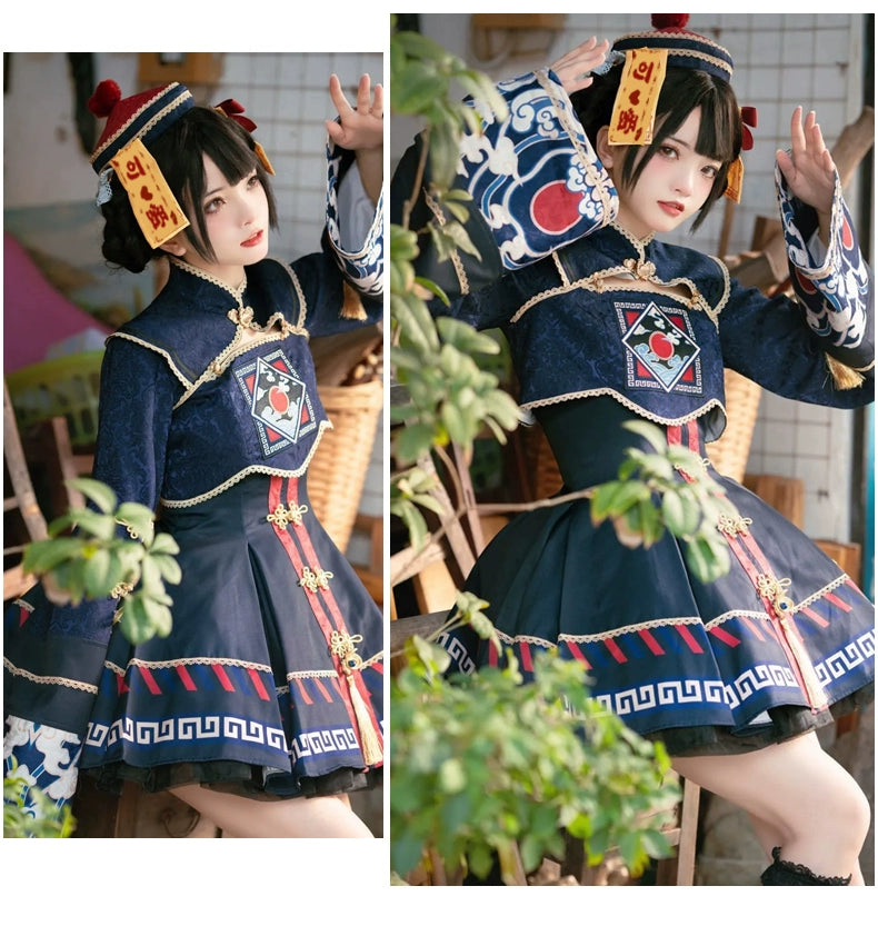 (BFM)Sakurahime~Little Zombie~Zombie Lolita Jumper Dress Cute Lolita Coat Set 32192:377130