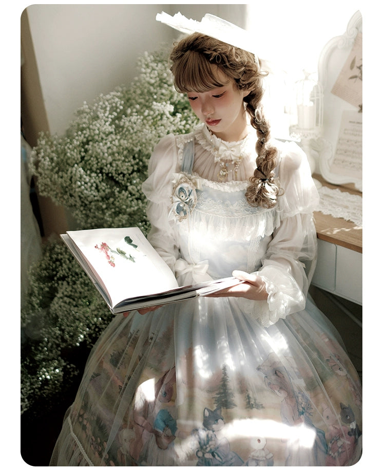 Summer Fairy - IP Collab Sweet Lolita Jumper Dress Flutter Sleeves OP
