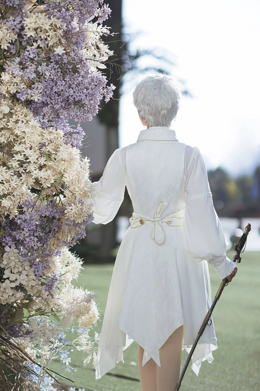 Immortal Thorn - Snow Shadow - Long Sleeveless Ouji Lolita Coat