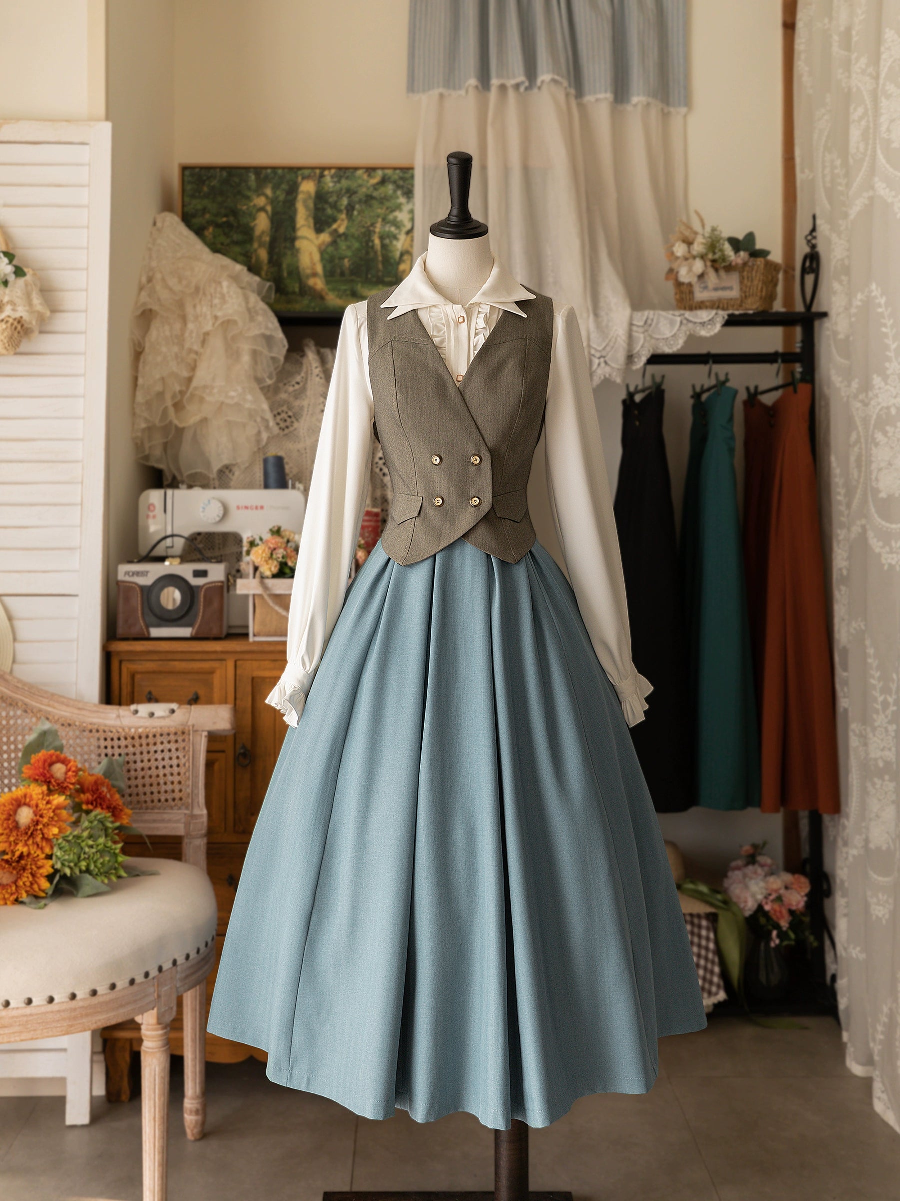 Forest Wardrobe - Forest basket - Classic Elegant Lolita SK Spring Autumn Versatile Skirt