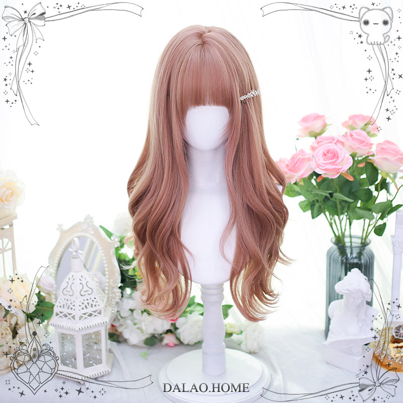 Dalao Home~Gentle Daily Lolita Long Curly Wig 107 rose pink 16912:332958