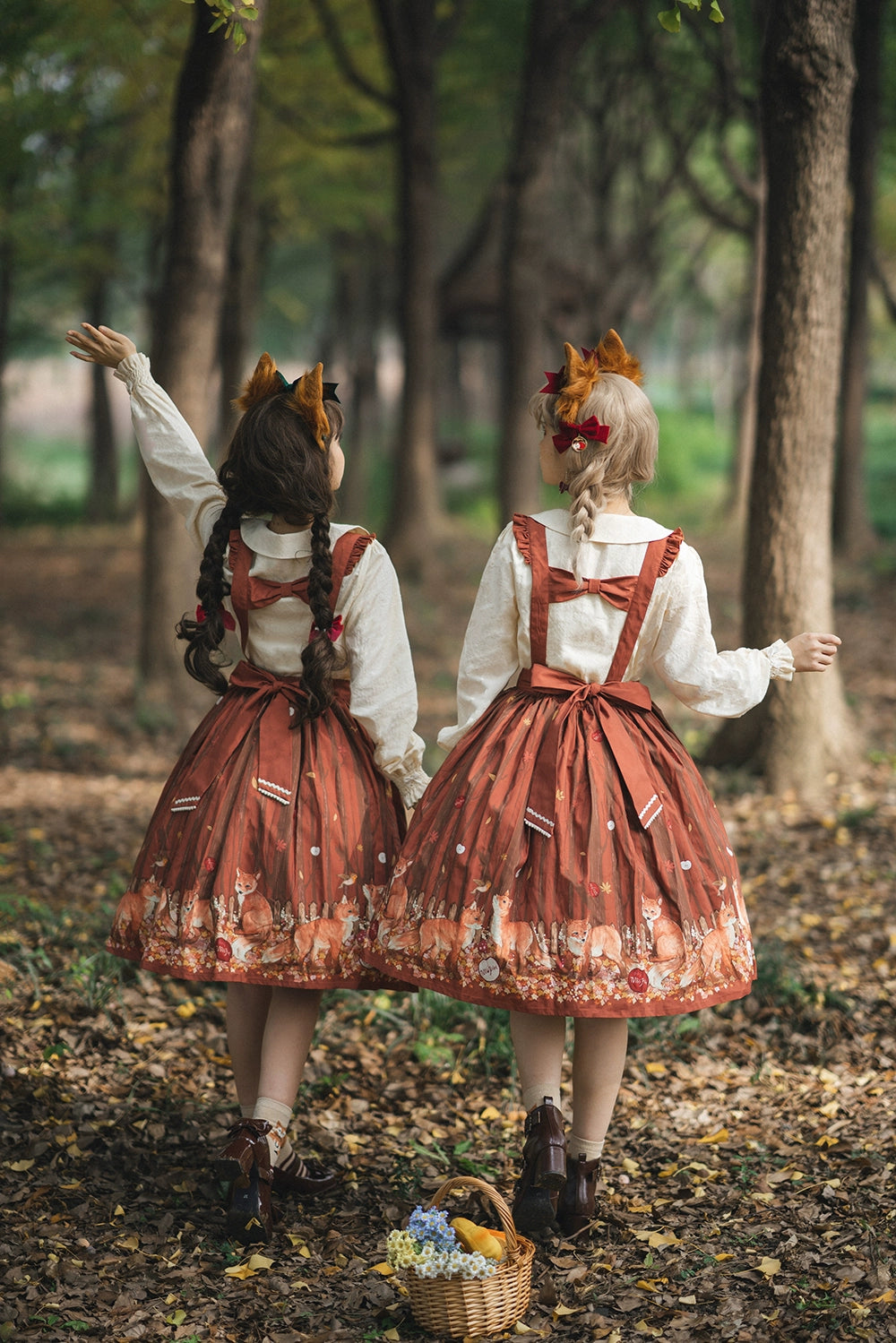 Miss Point - Fat Fox in the Forest - Elegant Lolita Skirt Detachable Chest Guard SK