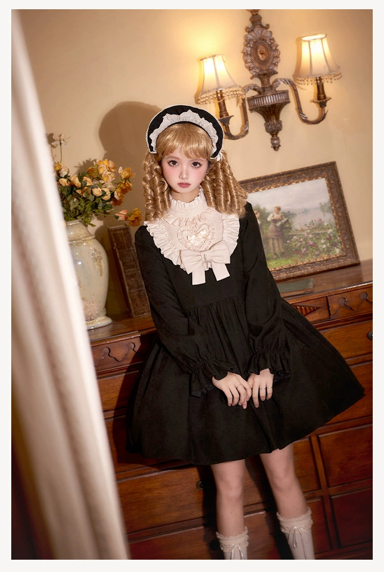 With PUJI - Twilight Choir - Twin Lolita OP Suit Loose Version Dress with Apron