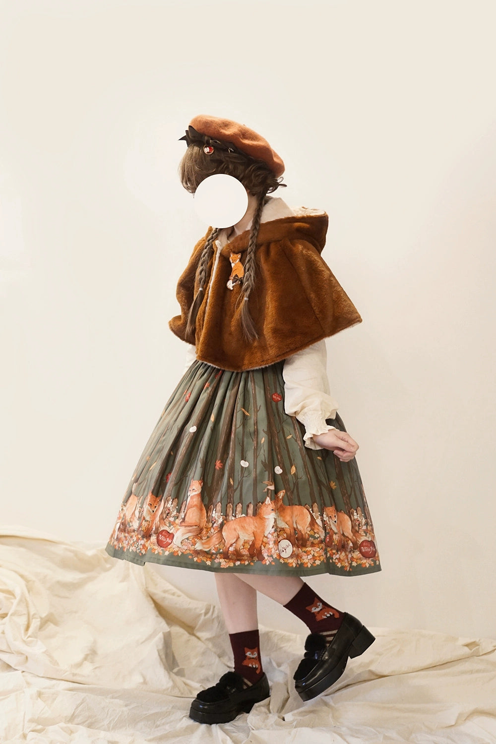 Miss Point~Fat Fox in the Forest~Elegant Lolita Skirt Detachable Chest Guard SK 37582:562378