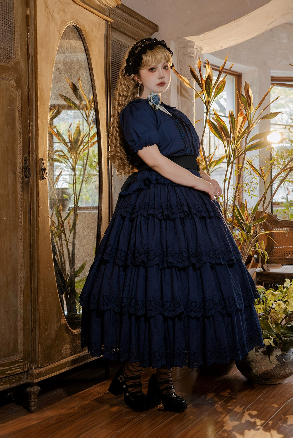 Miss Point - Forest Waltz - Classic Lolita Blouse & Multi-Tiered Ruffles SK 44233:800089