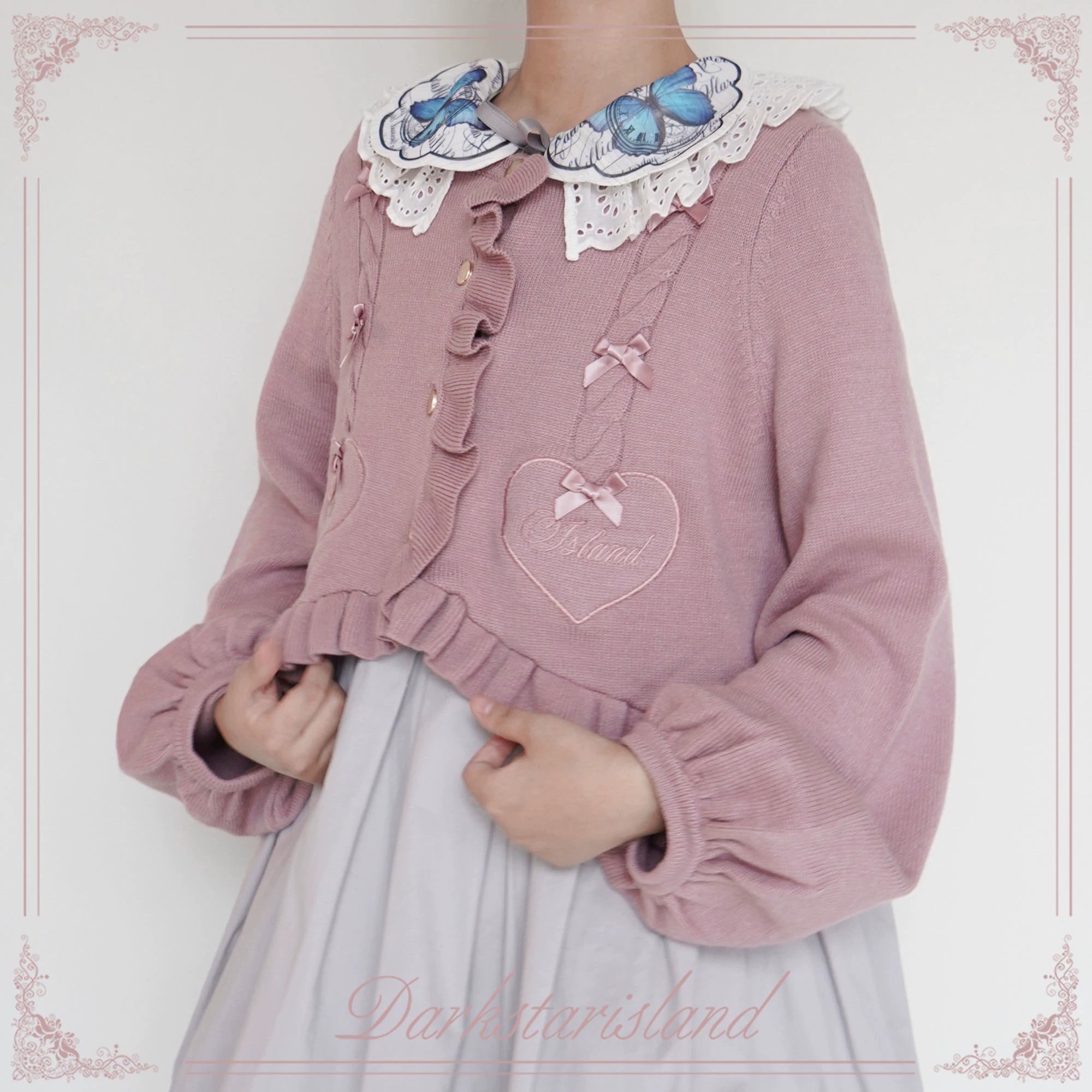 Sugar Frost - Sweet Lolita Cardigan Knit Embroidered Sweater