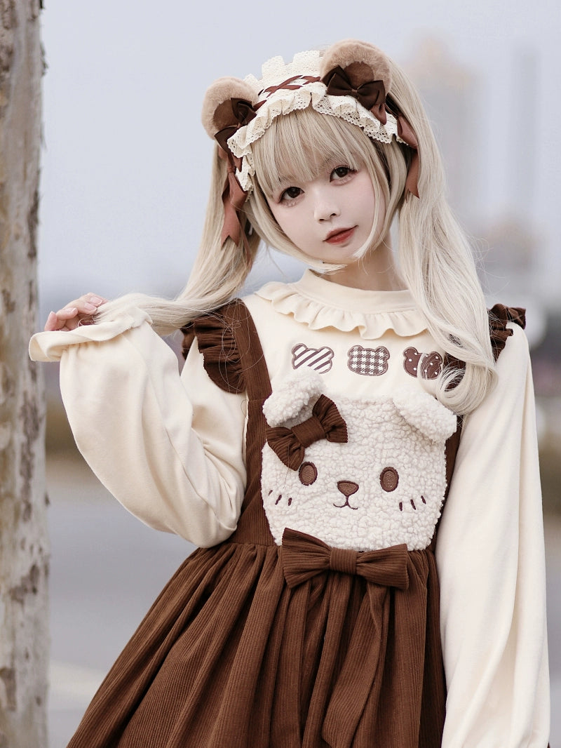 Besozealous - Handmade Lolita KC Animal Ear Coffee Hairband