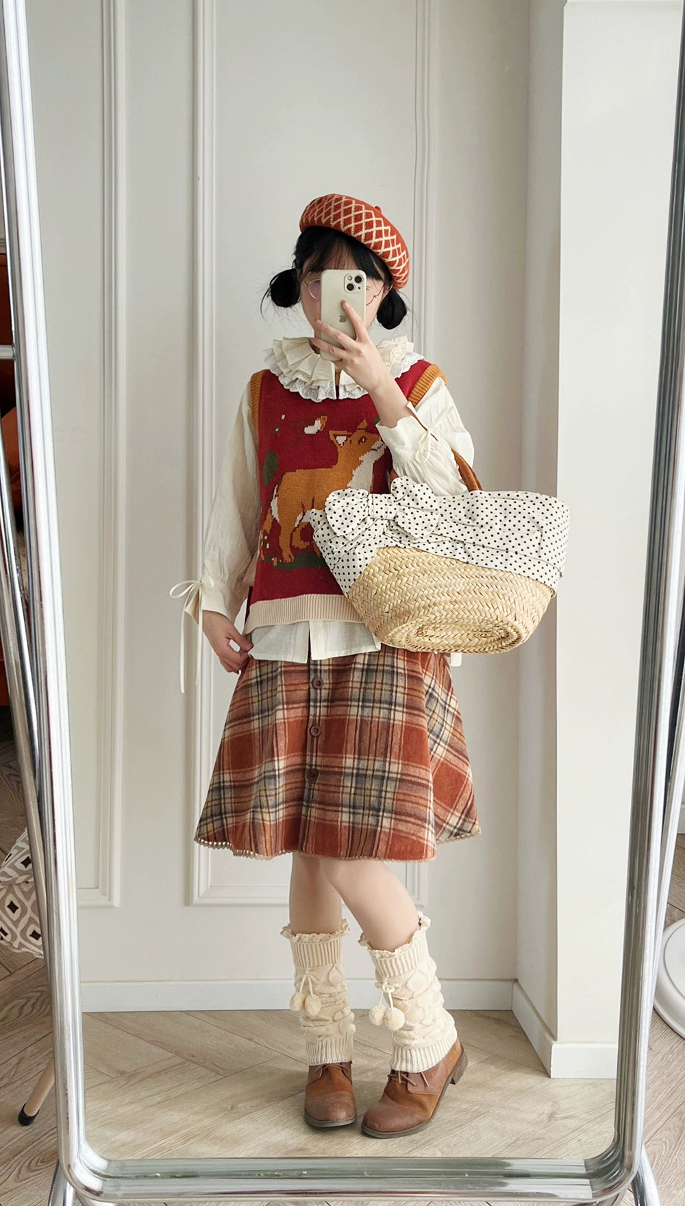 Miss Point~Fat Fox in the Forest~Kawaii Lolita Vest Customized Lolita Sweater 37100:550872