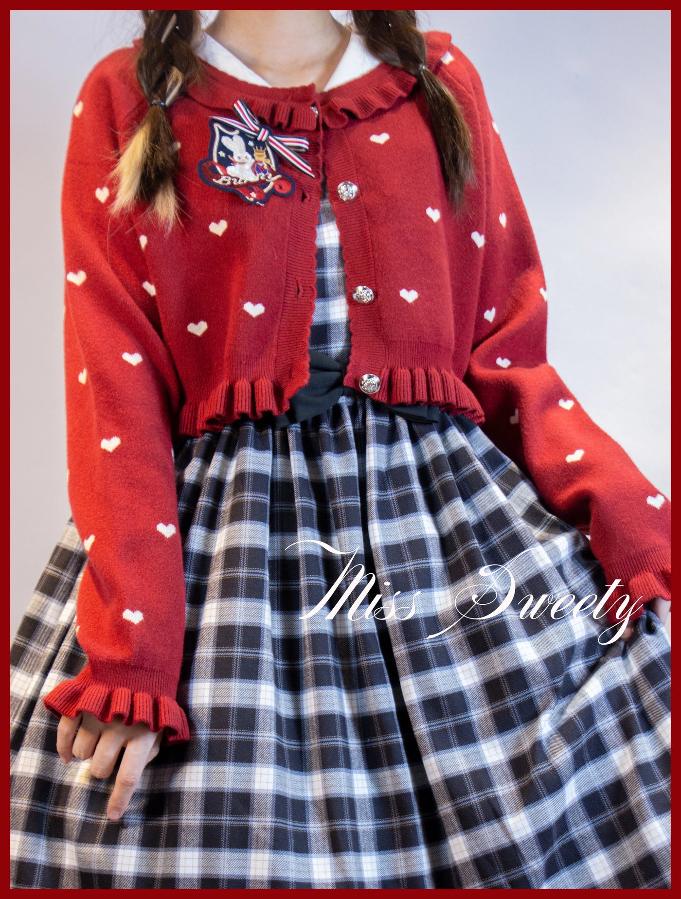 Yukines Box~Sweetheart~Sweet Lolita Short Sweater Mumlticolors free size burgundy 