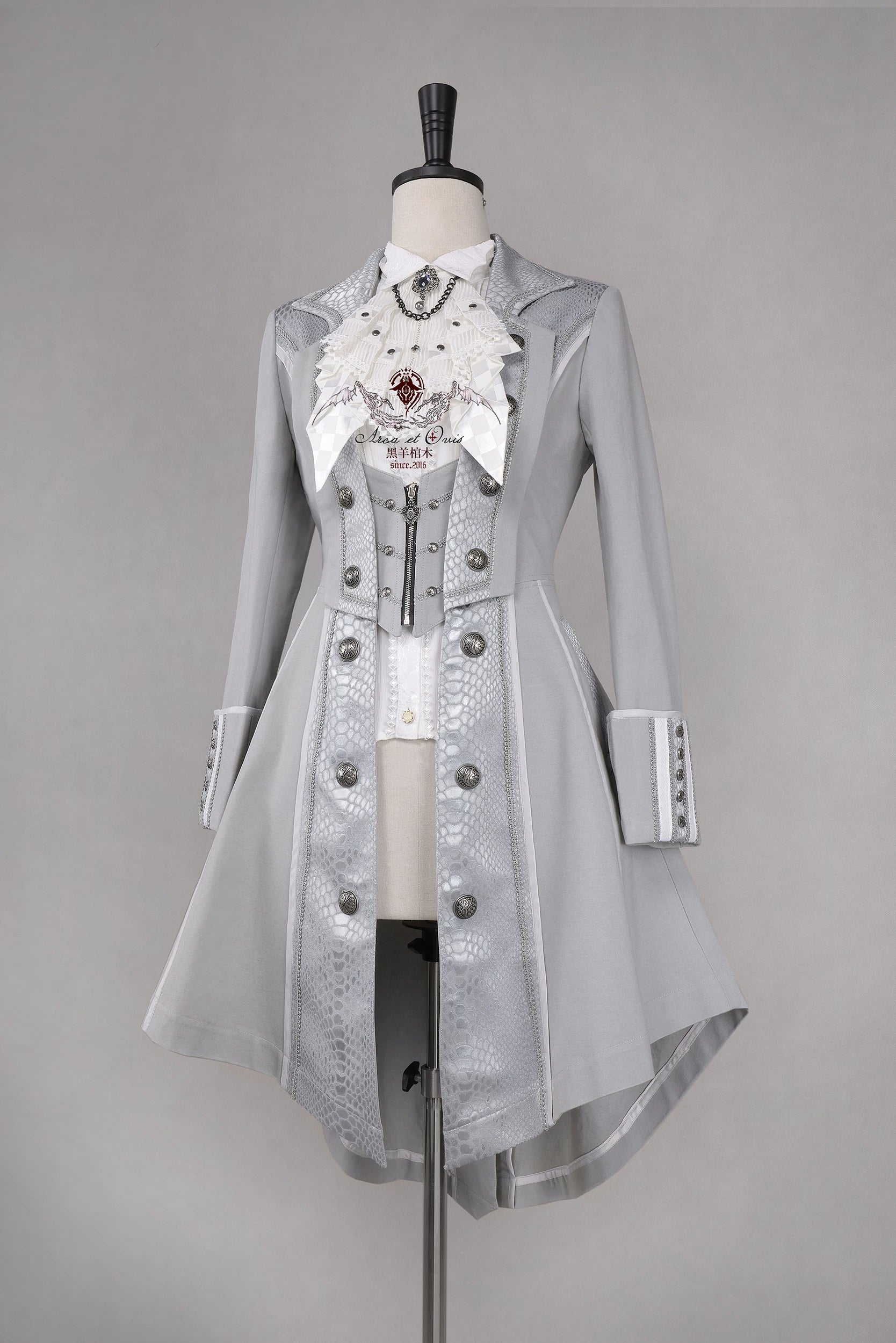Bat Wing - Embroidery Ouji Lolita Coat, Detachable Front Panels 44433:808158