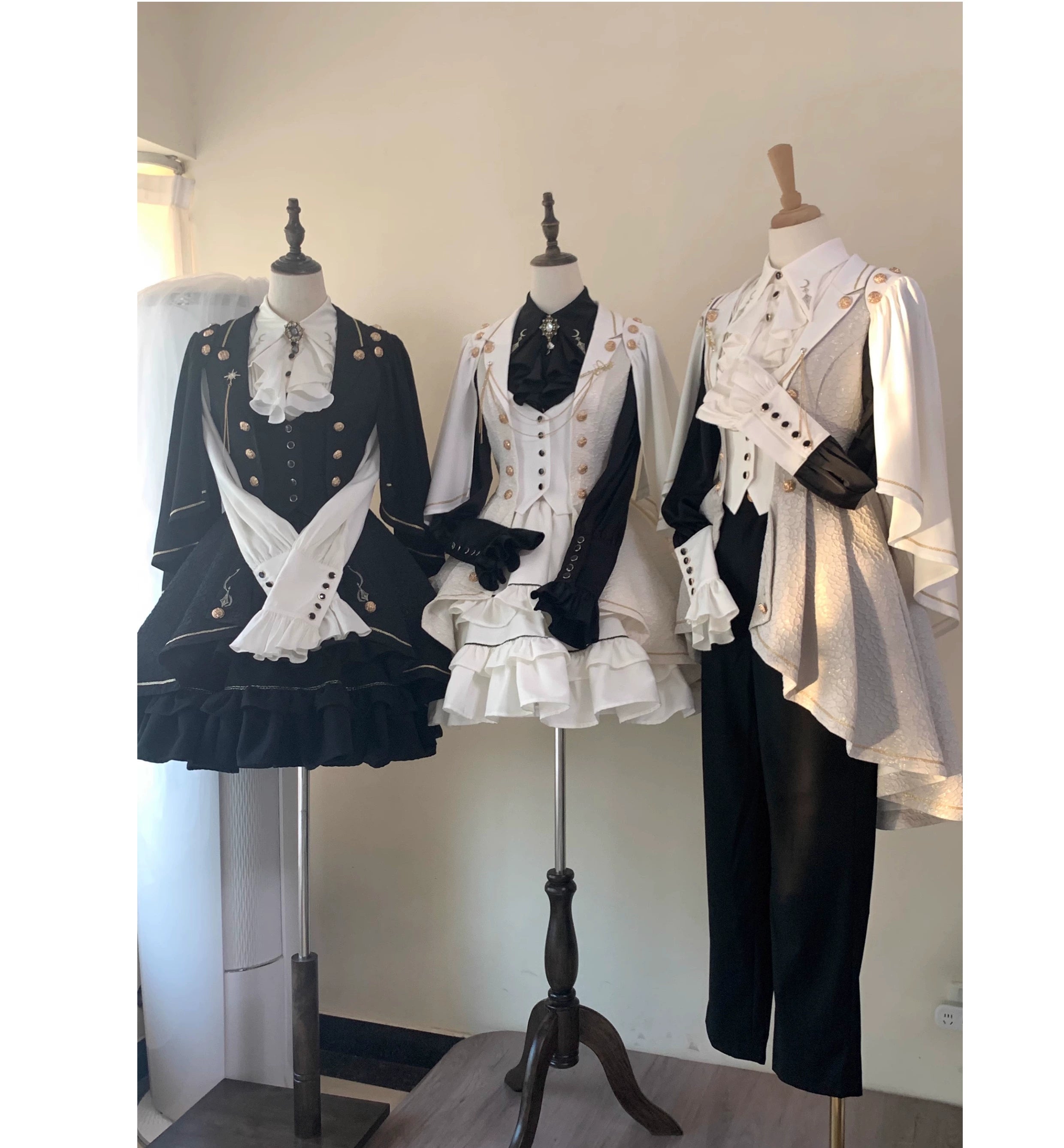(BFM)SilentMars~Law of the Fallen Moon~Retro Lolita Vest Coat Suit Knight Style Skirt 33474:421136