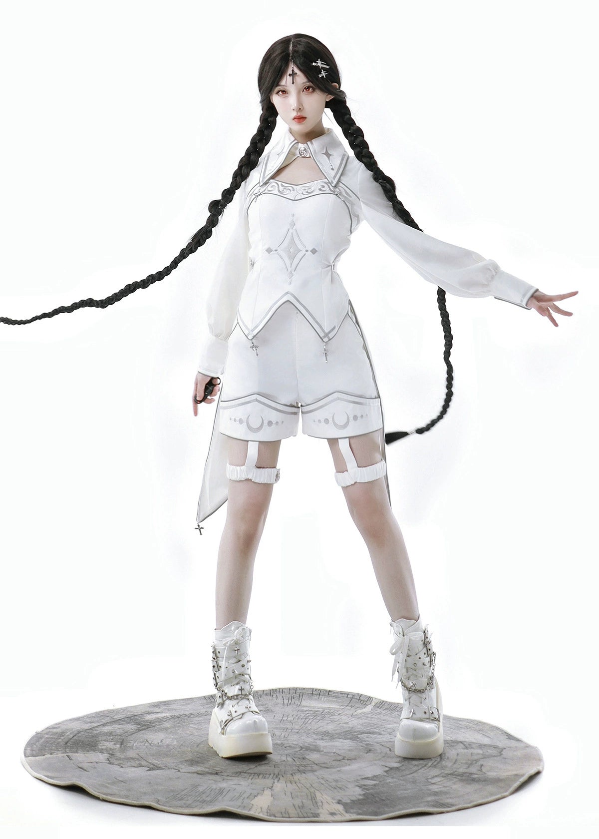 Cornfield Lolita - Bionic Dimension - Ouji Lolita Shorts Suit Punk Lolita Cape Set