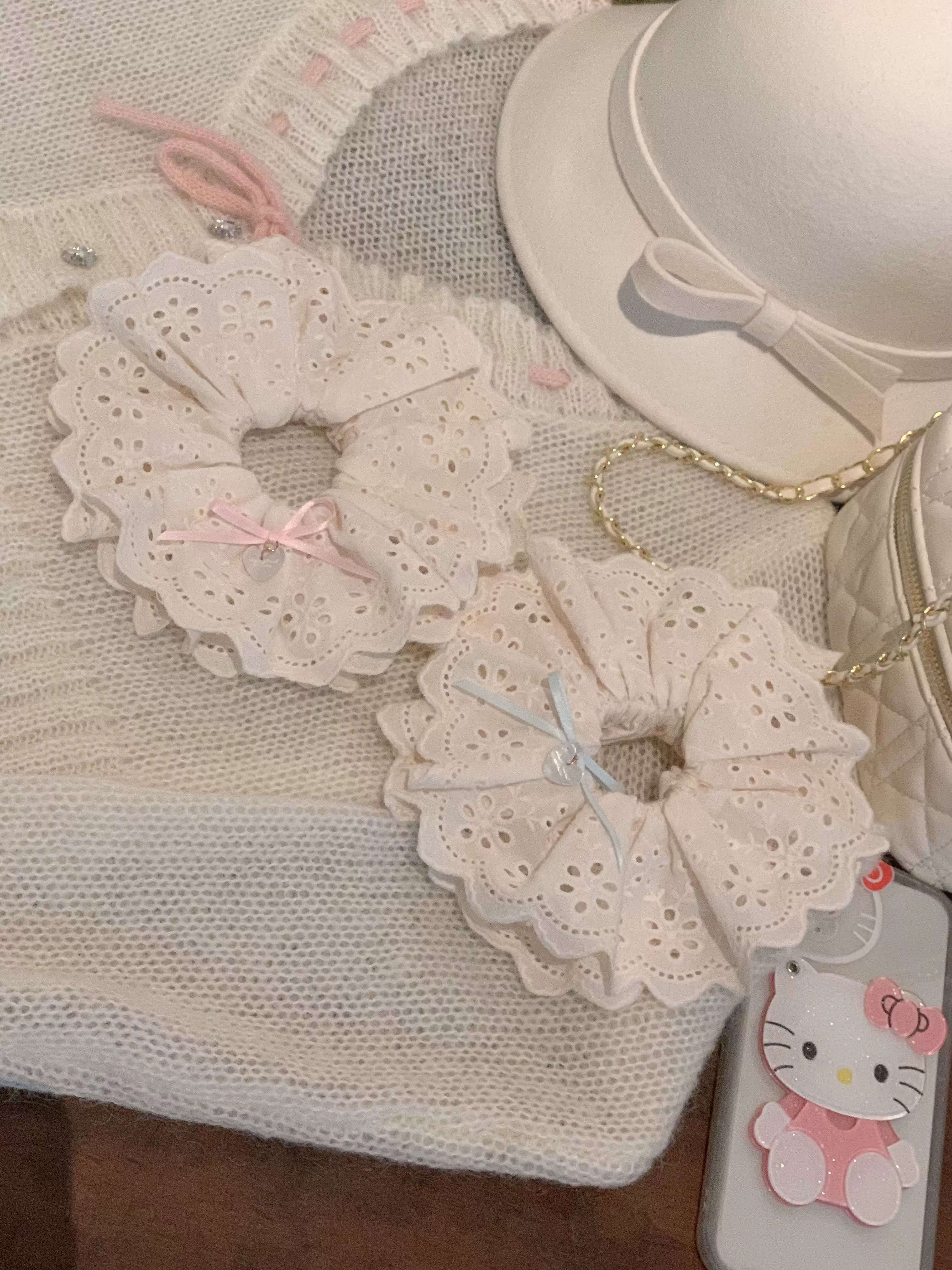Pure Tea For Dream - Marshmallow Melody - Sweet Lolita Headdress Bow Hair Rope