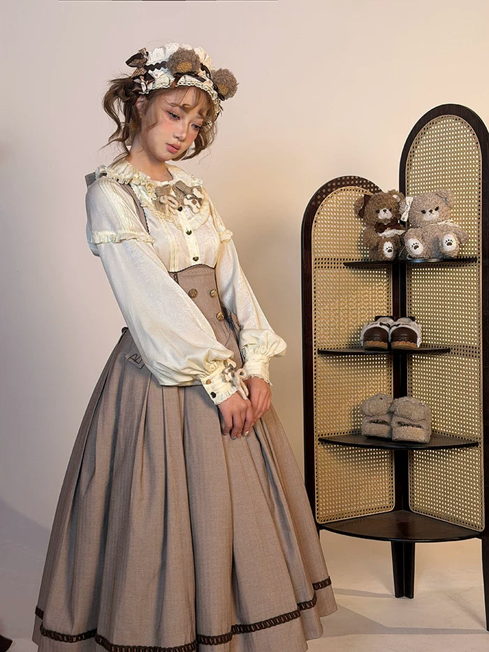 Sweetheart Canelé - Bust-supporting Classic Lolita JSK Dress, Low-waist