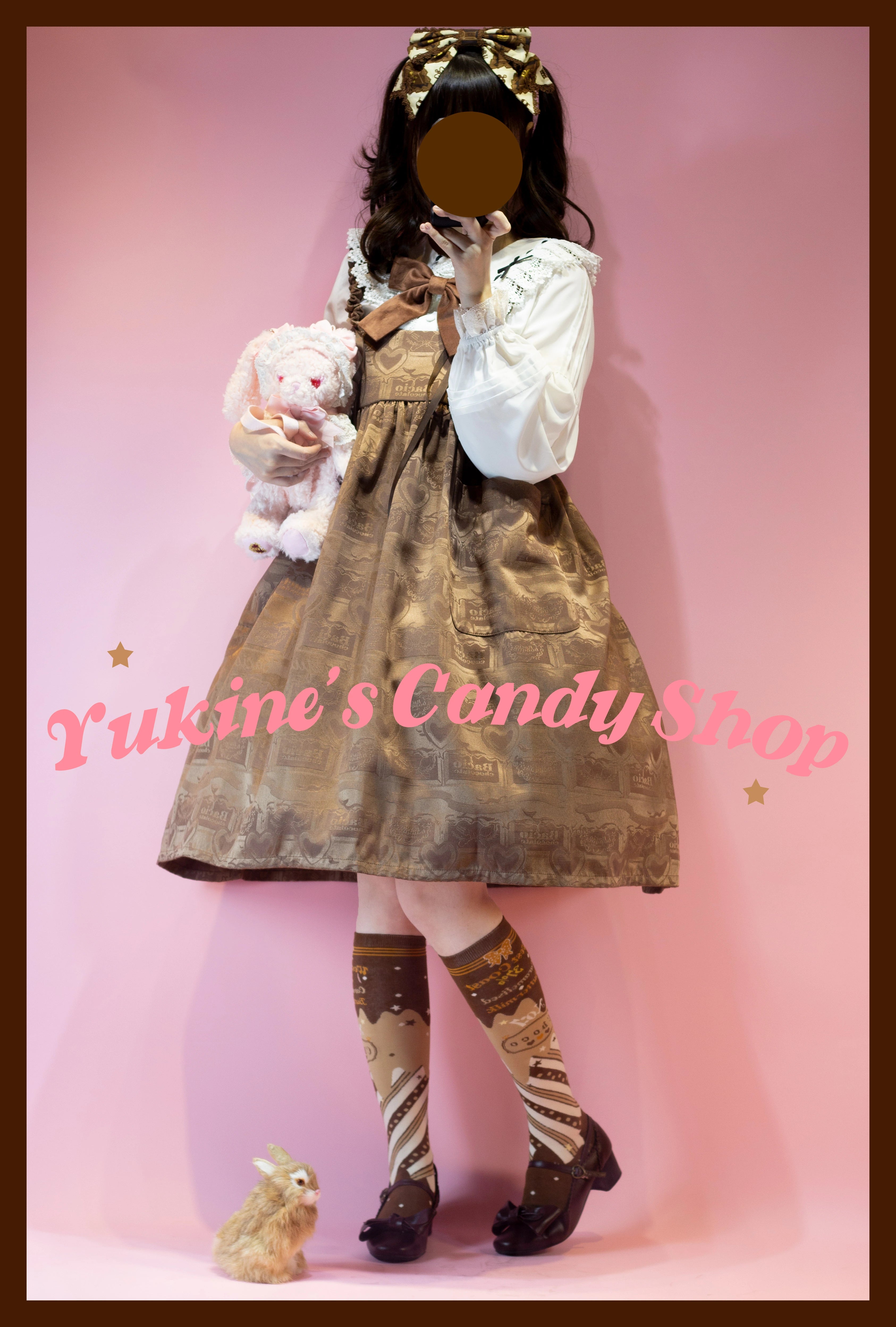 Yukines Box~Kawaii Lolita Chocolate Color Cotton Socks 22190:323658