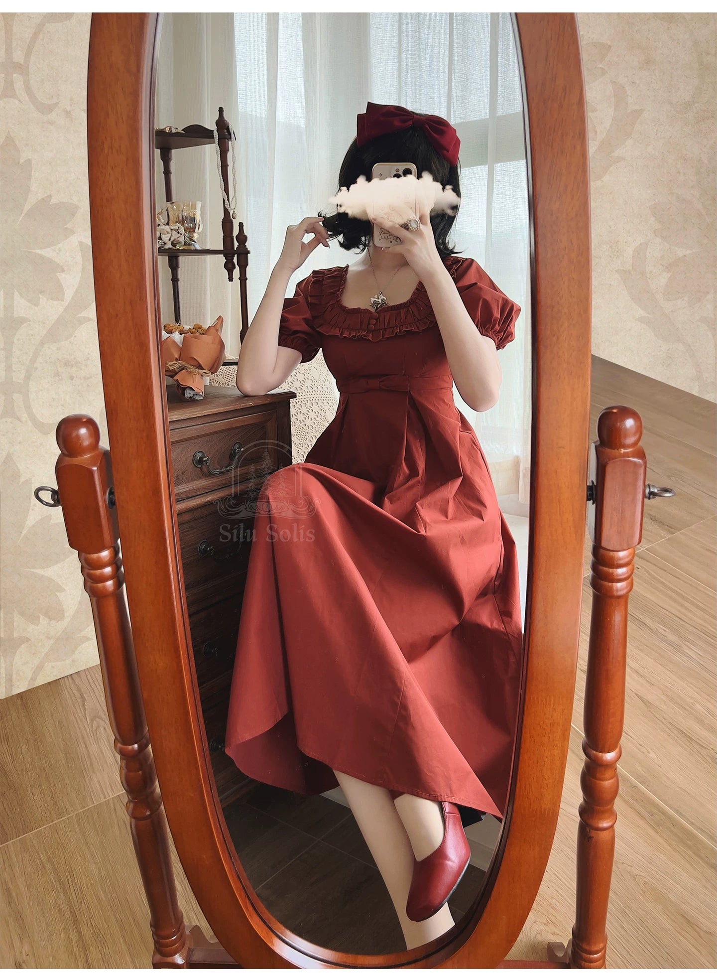 Morning Forest - Cotton Empire Waist OP Dress with Built-in Bra Pads 45301:843503