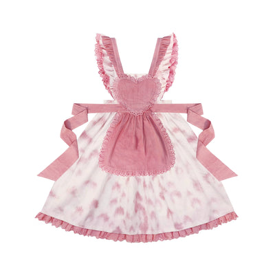 Choker Rabbit~Tabby Cat~Sweet Lolita Salopette Cat Pattern Dress Multicolors pink leopard cat pattern salopette+pink apron S 