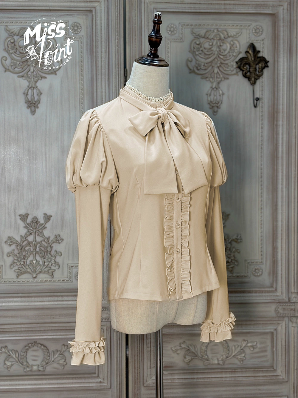 Miss Point - Classical Chocolate - Classic Lolita Blouse Customized Reteo Lolita Shirt Milk tea blouse only XS