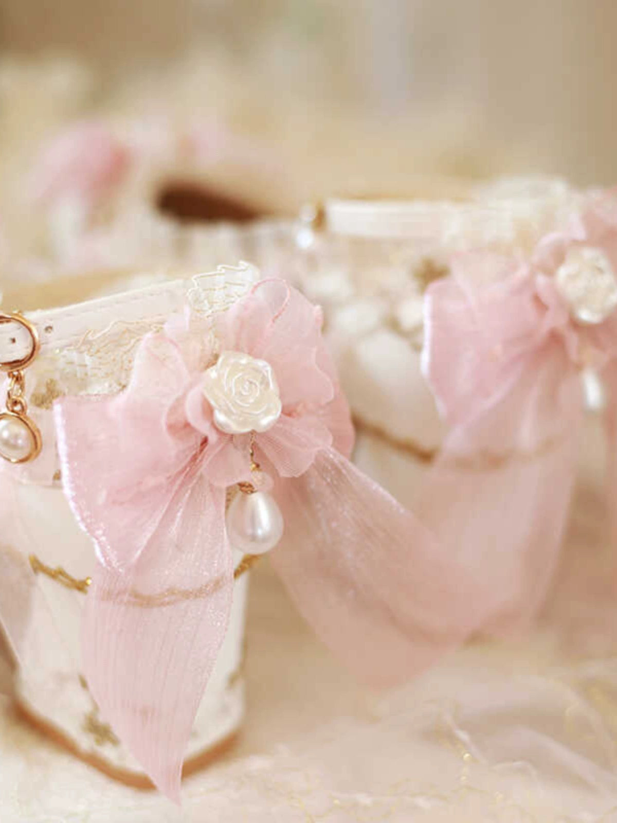 One Night - Gorgerous Bridal Lolita Shoes With 3 Heel Heights