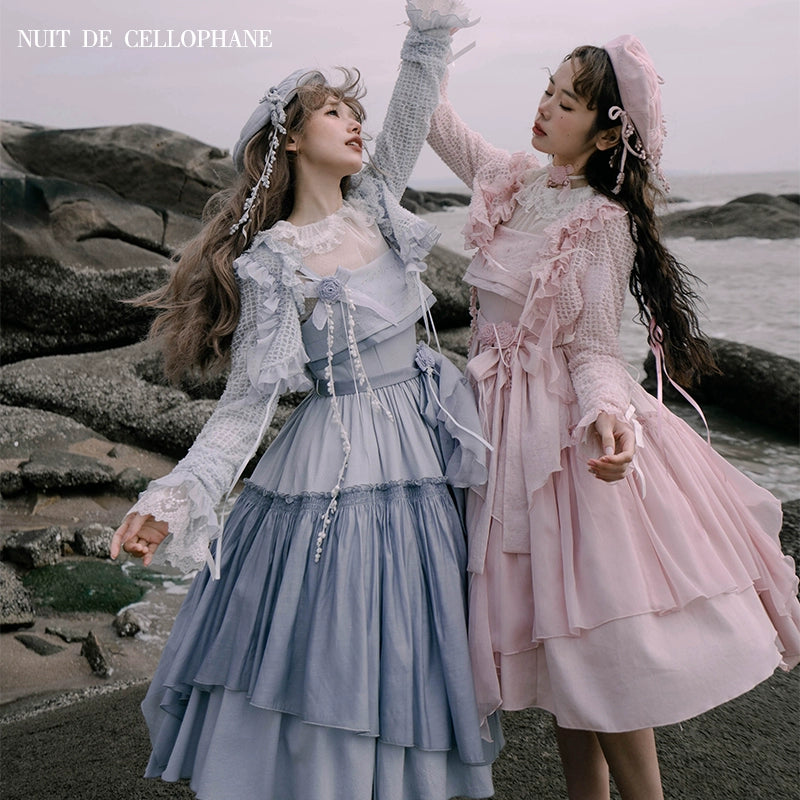 Nuit De Cellophane~A Thousand Moonfalls~Elegant Lolita JSK Dress Thin Cardigan 38166:581904