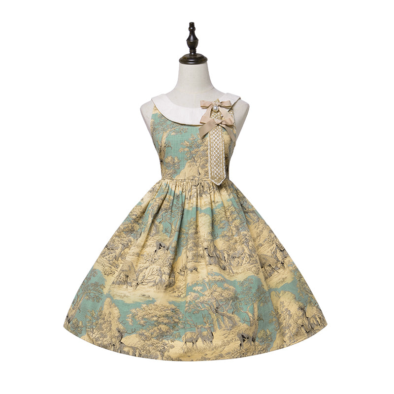 Magic Tea Party - Winter Hunting Period - Classic Lolita JSK S Green JSK only