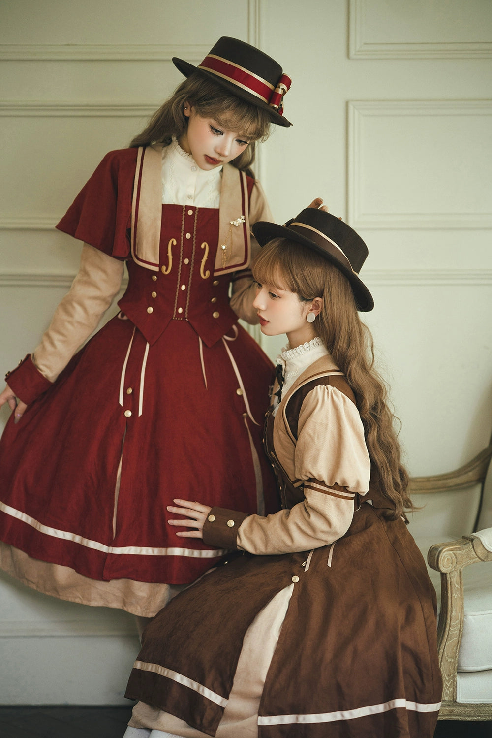 Miss Point~Golden Movement~Elegant Lolita Fishbone Skirt Customized 32242:381306