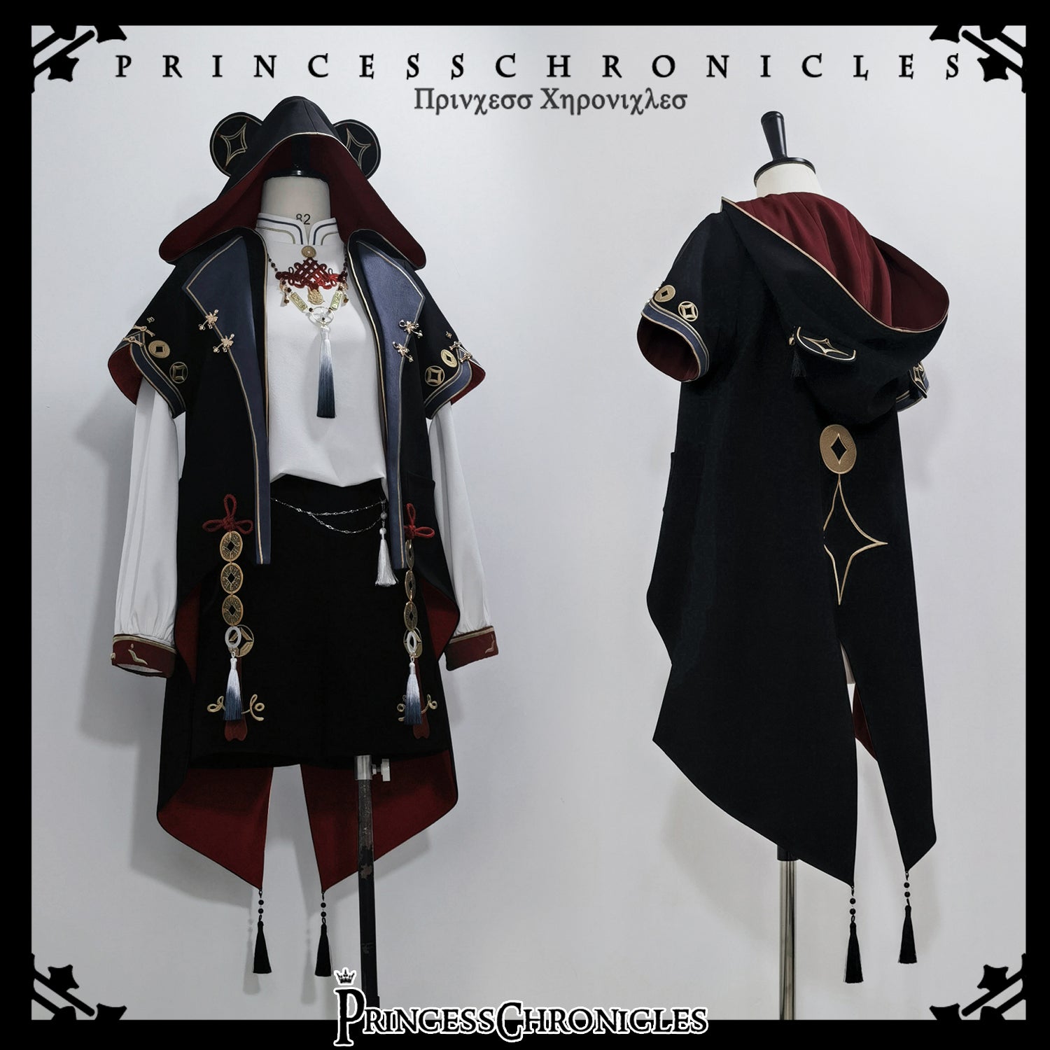 Princess Chronicles~Fortune and Treasure~Chinese Style Ouji Lolita Shorts Set with Cash Coins Details 42294:735582