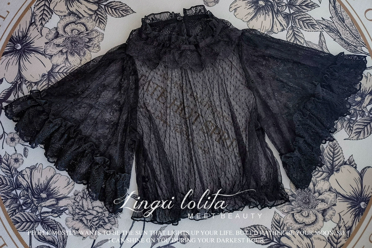 (BFM)Lingxi Lolita~Bone island Gothic Lolita Corset Goth Blouse Skirt Set 31838:371734
