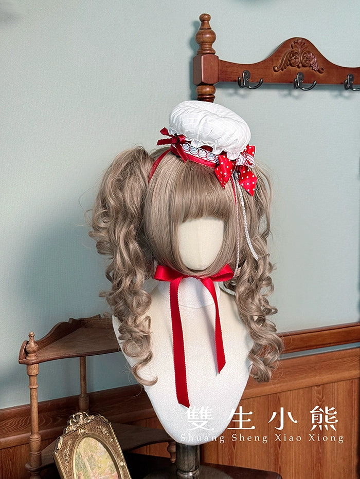 Shuang Sheng Xiao Xiong - Bite The Cake - Sweet Lolita Accessories, Red & White Polka Dots 43602:781276