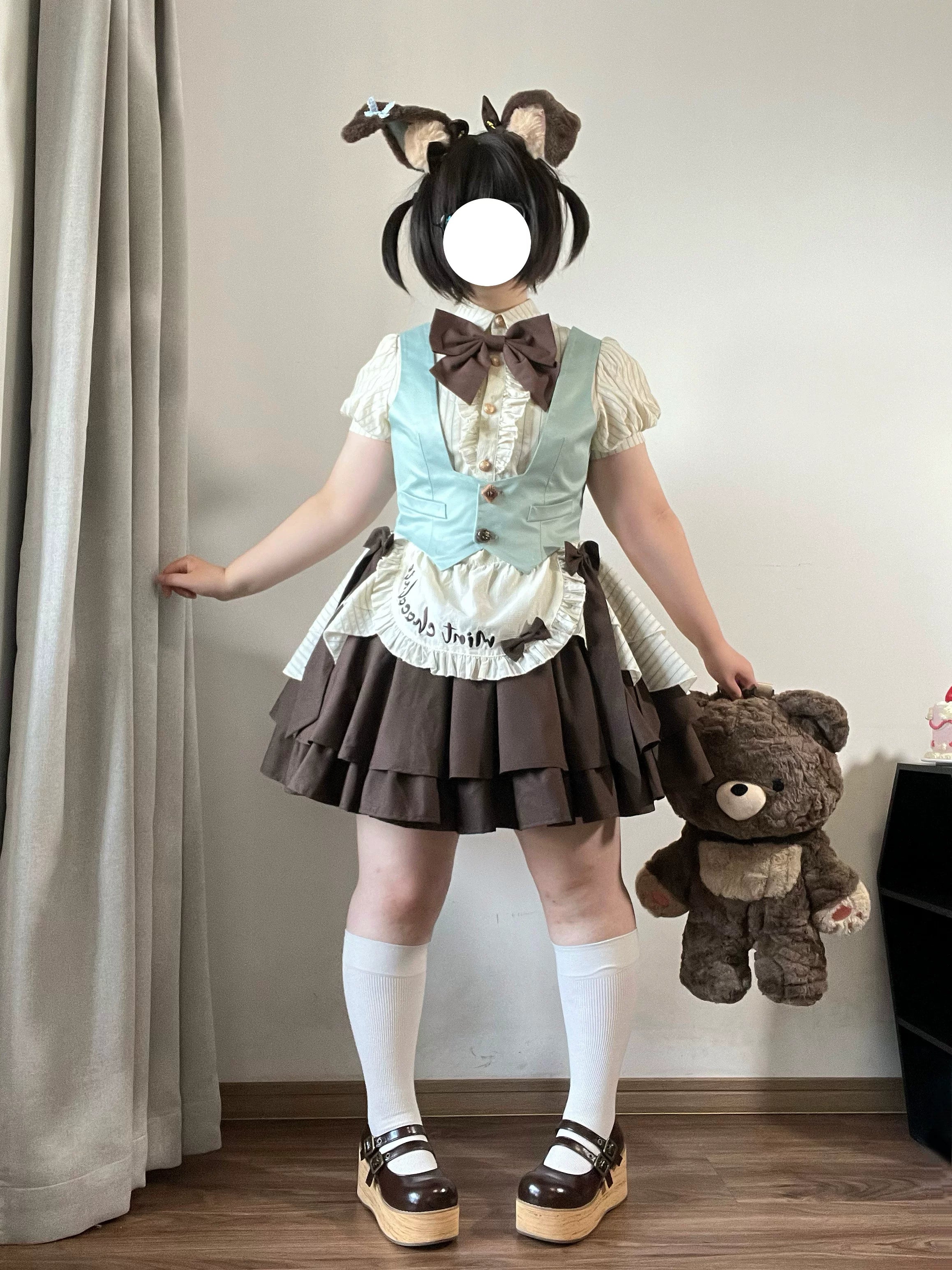 Dream Volley - Mint Chocolate Ouji Lolita Shorts or Skirt Set 45783:862253