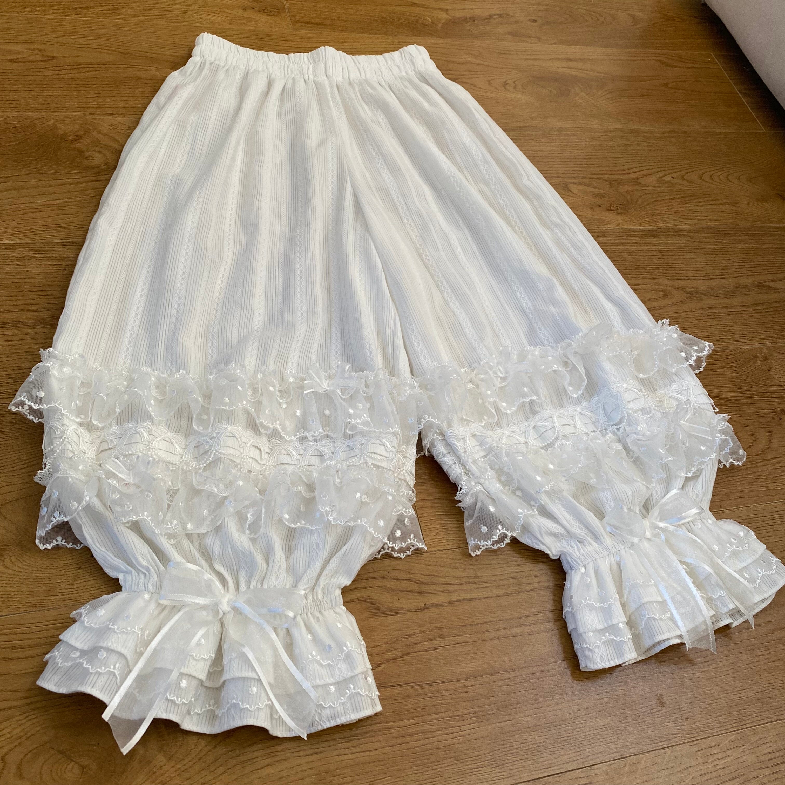 Cotton Lolita Bloomers with Polka Dot Tulle 45479:851482