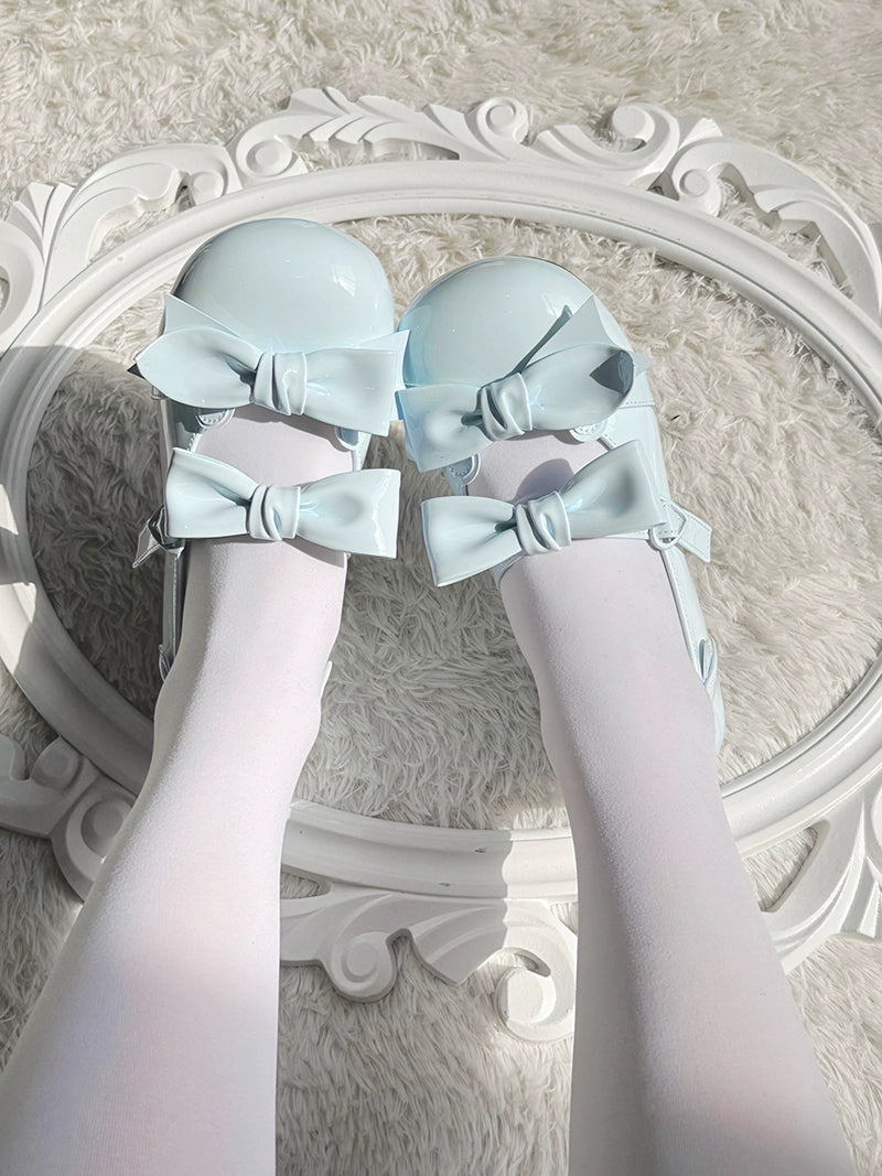 Beauty Bunny~Kawaii Lolita Shoes Low Heels Round Toe PU Shoes 36074:509084