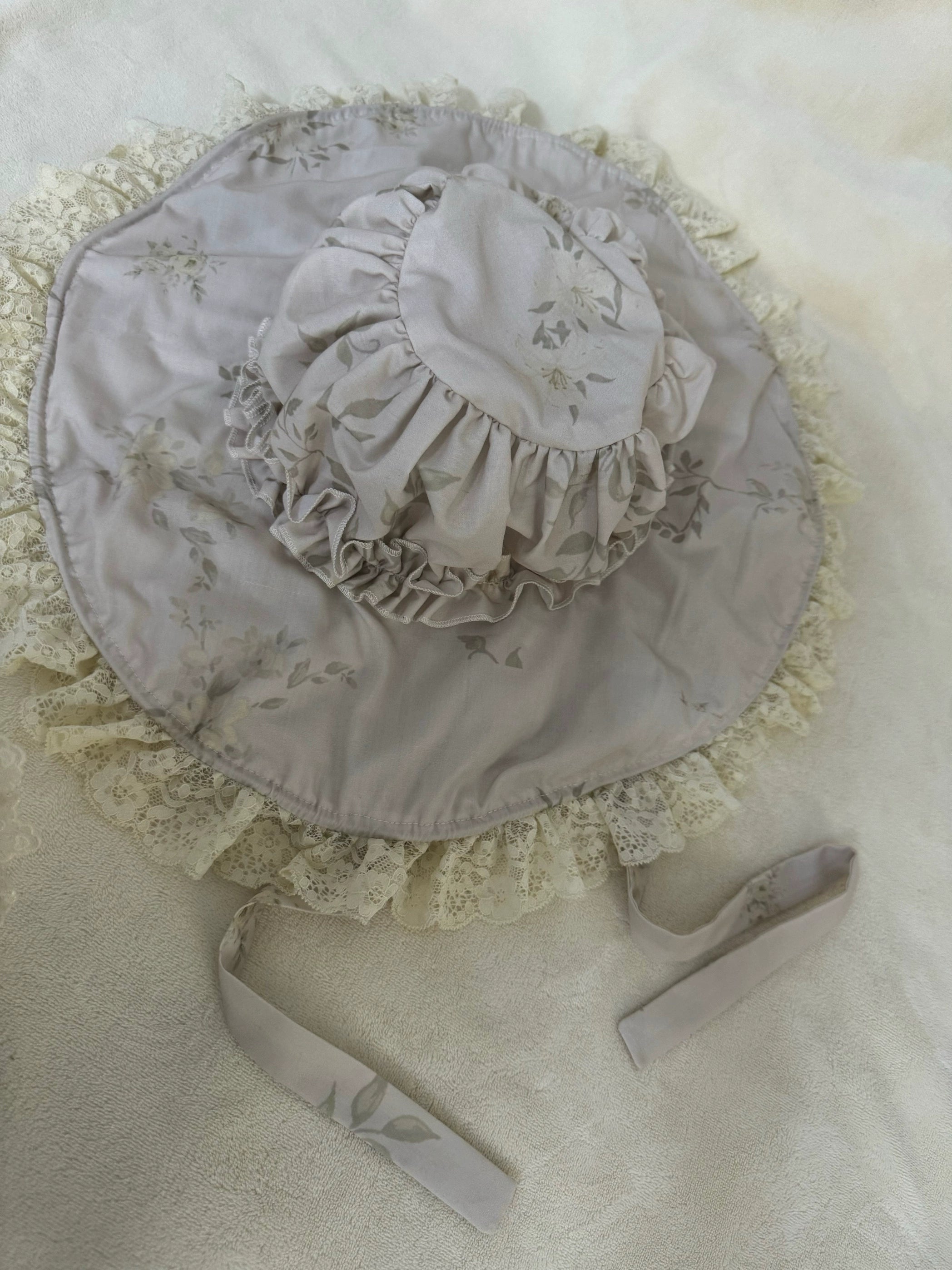 Akiyama Future Studio - Black Cat and Lily - Loose Kawaii Lolita OP Dress with Vest and Hat Hat S