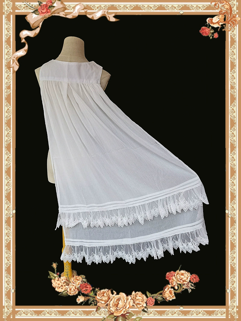Infanta~Sweet Lolita Accessories Bonnet KC Socks Beret White Gauze 37488:560952